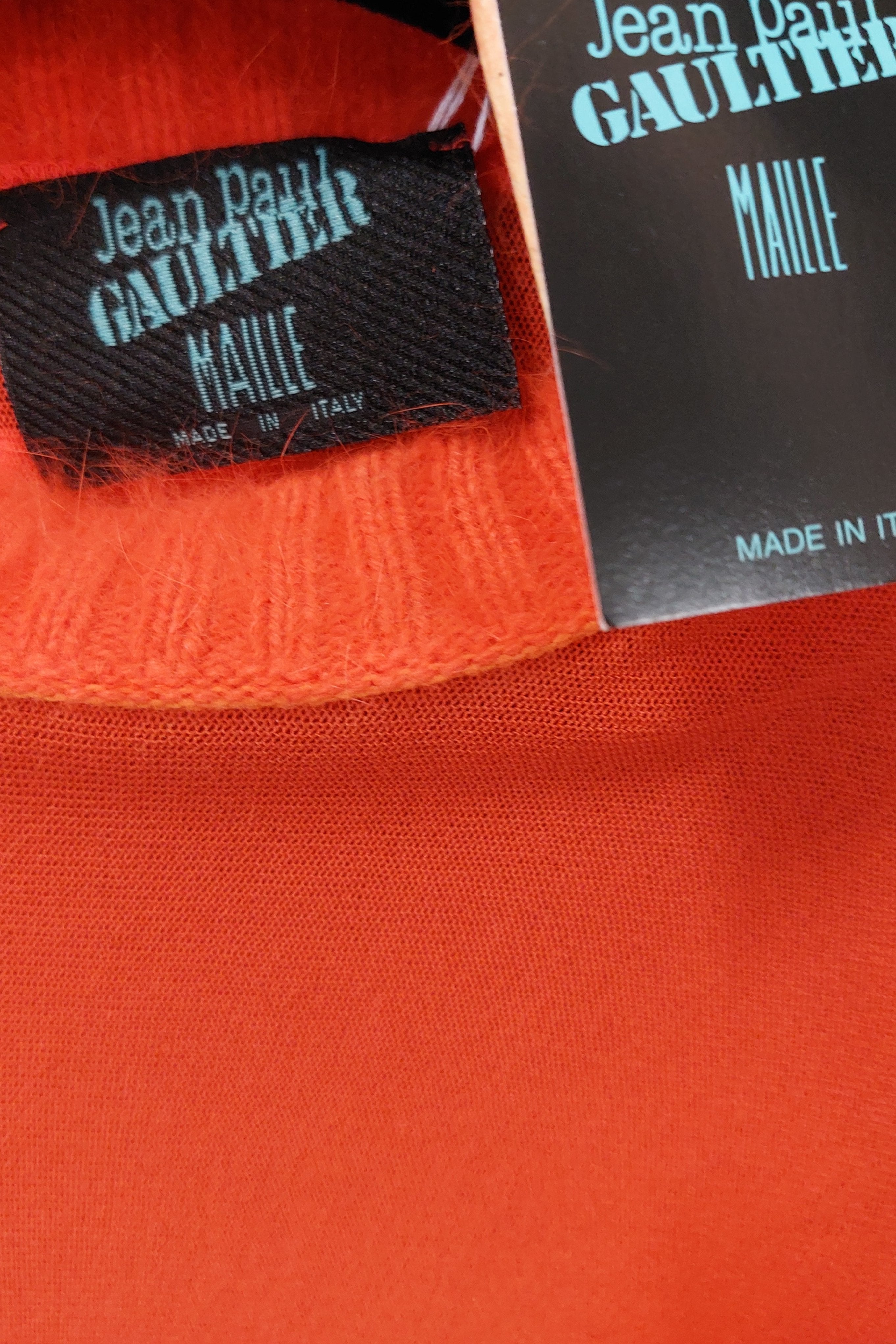 Vintage Woman Orange Mesh Turtleneck - Autumn/Winter 1995