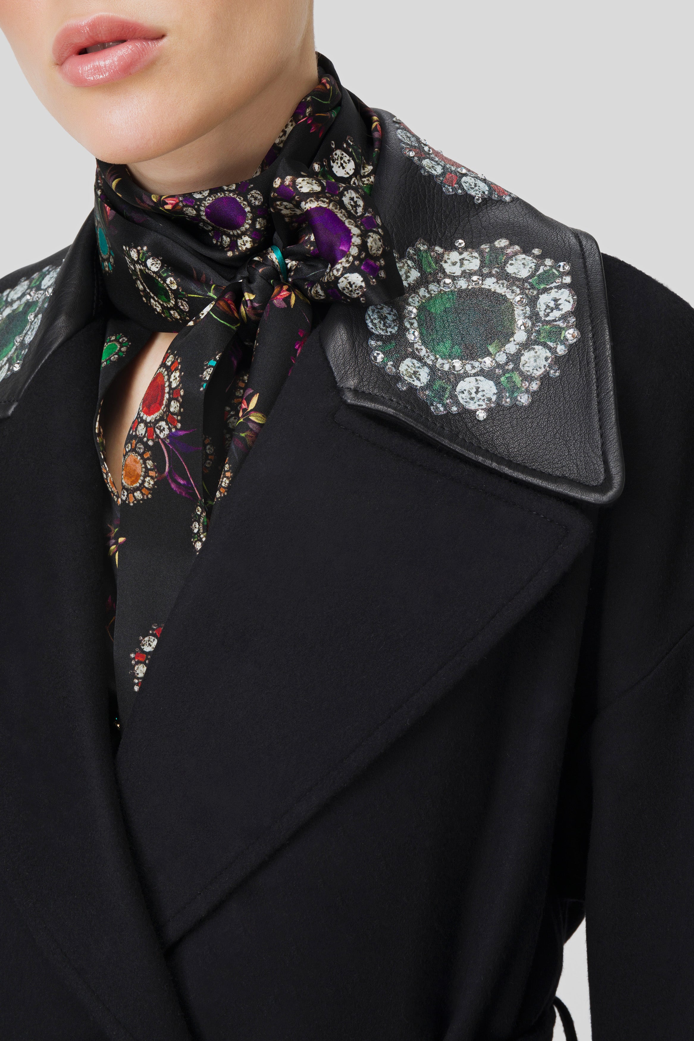 Antonio Croce Carina Jewel-Embellished Embroidered Coat