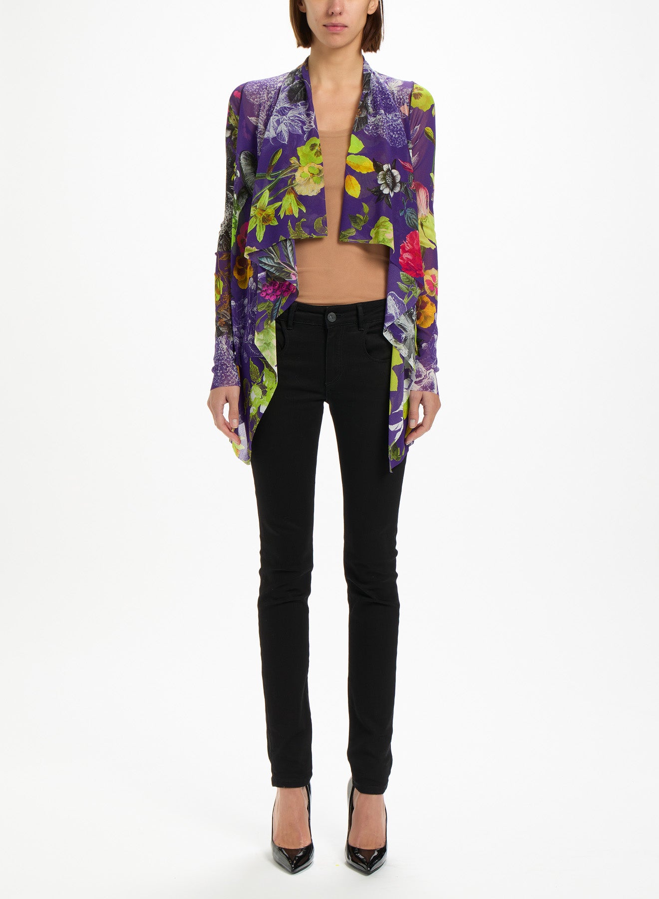 Fuzzi Woman Botanical Garden Draped Cardigan