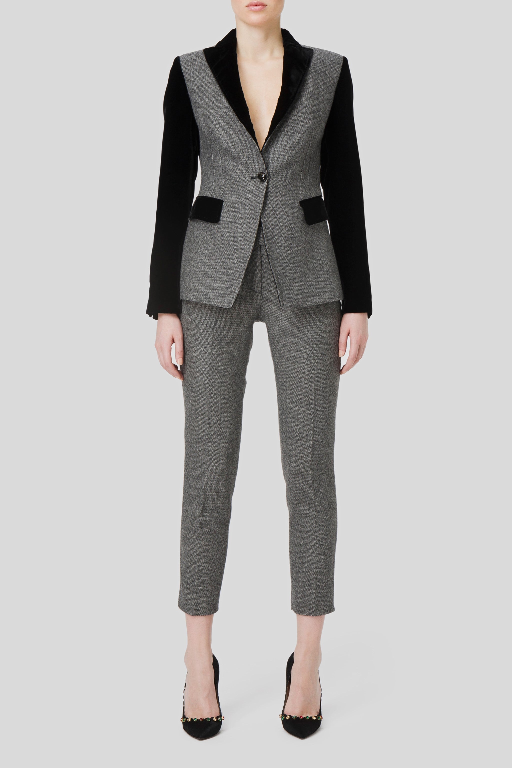 Antonio Croce Griselide Blazer with Velvet Accents
