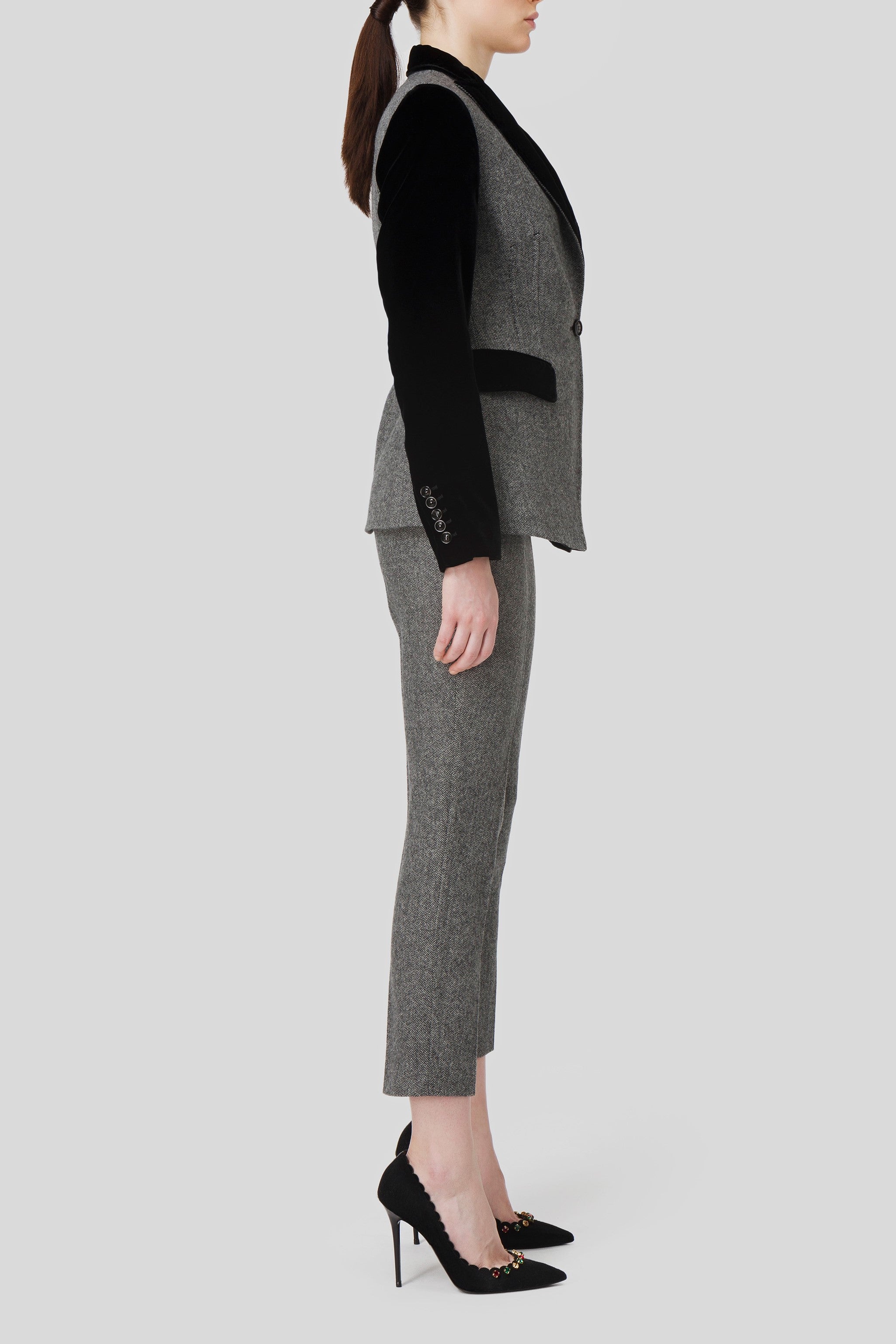Antonio Croce Griselide Blazer with Velvet Accents