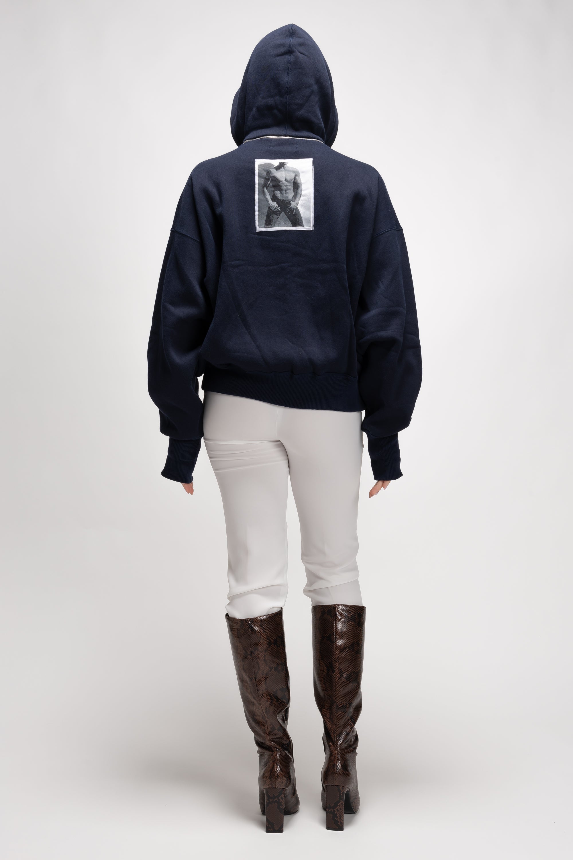 Vintage Woman Hooded Sweatshirt with Graphic - Autumn/Winter 1992