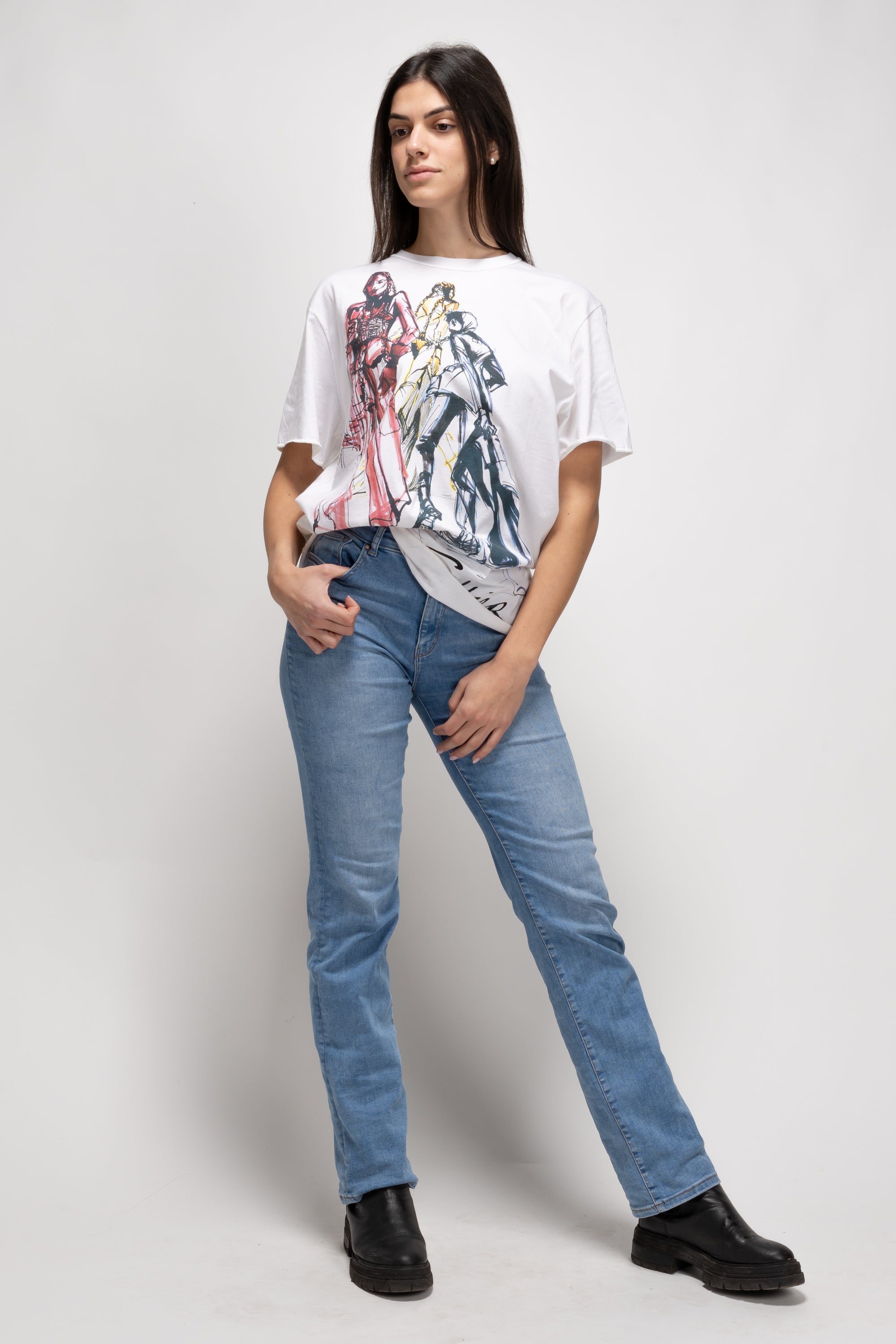 Vintage Woman White Graphic T-Shirt - Spring/Summer 1993