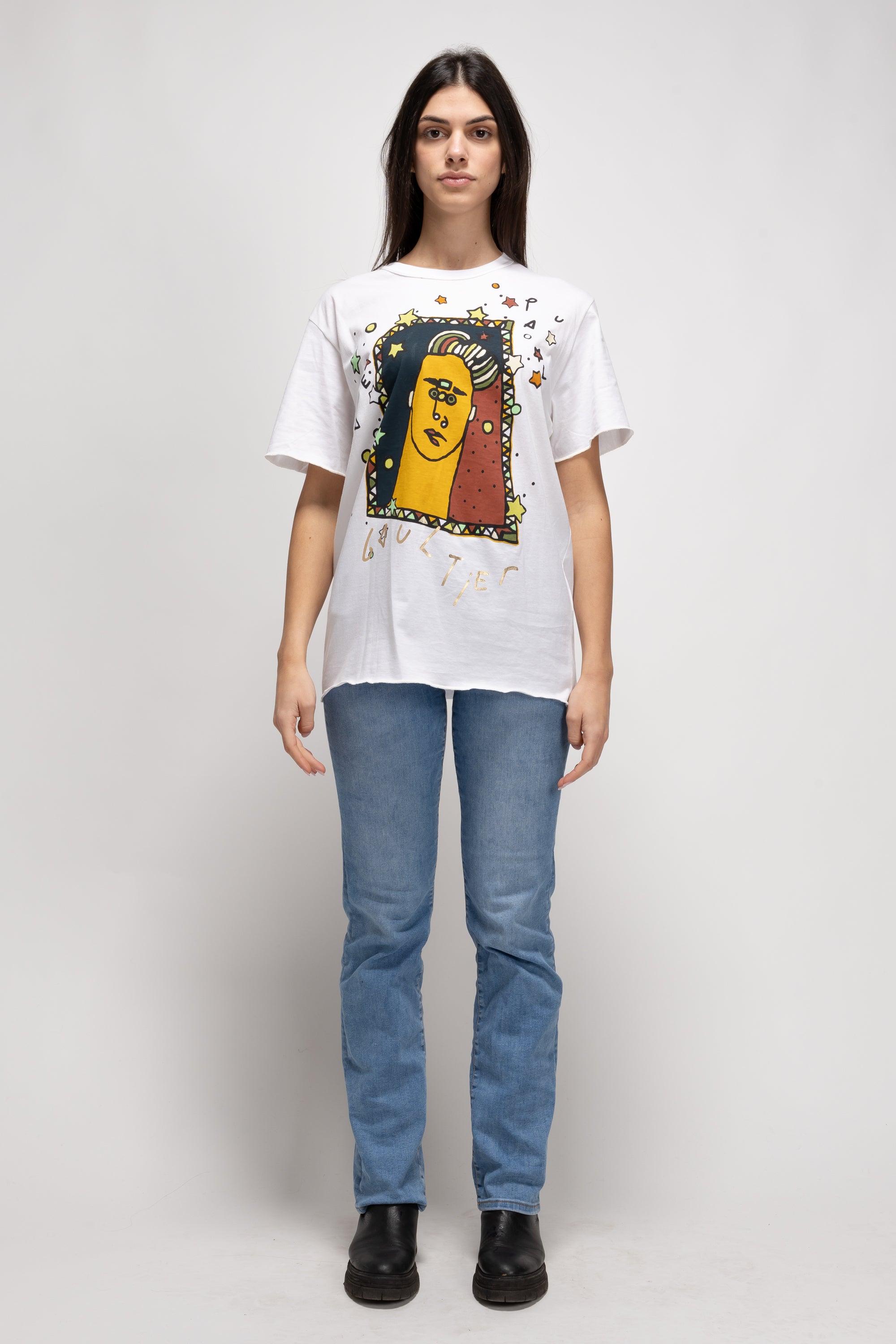 Vintage Woman White Graphic T-Shirt - Spring/Summer 1993
