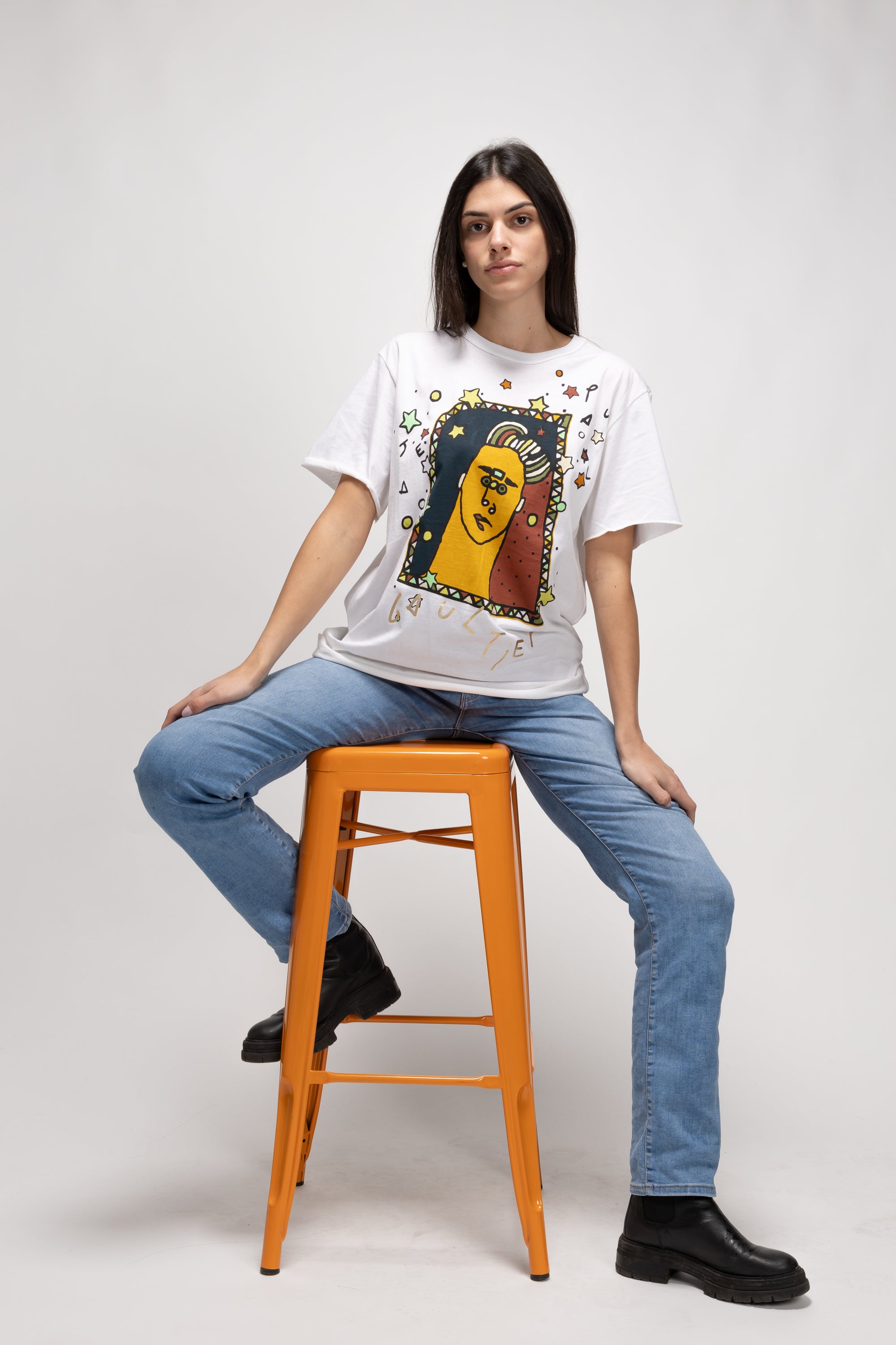 Vintage Woman White Graphic T-Shirt - Spring/Summer 1993