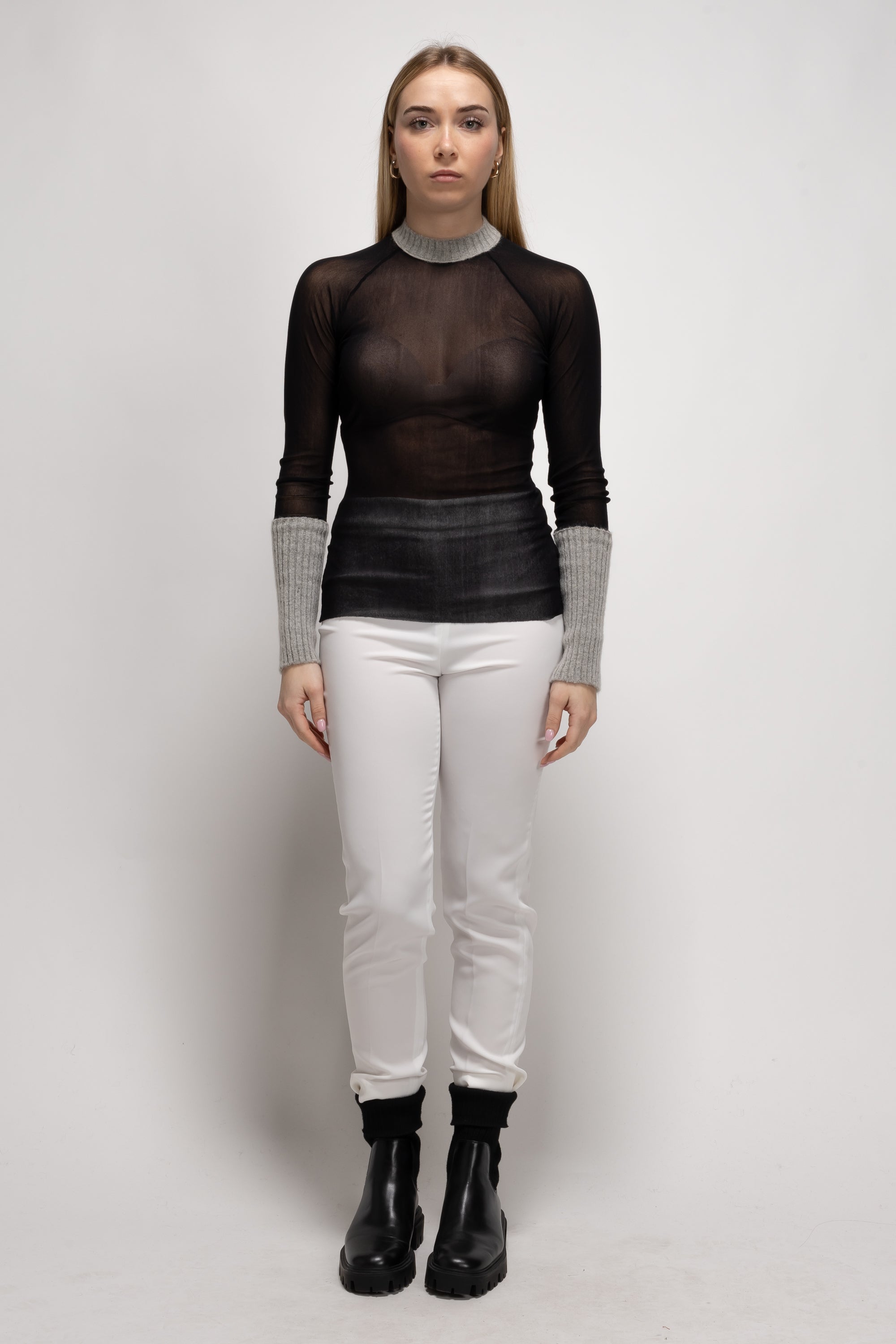 Vintage Woman Tulle and Wool Top - Autumn/Winter 1997