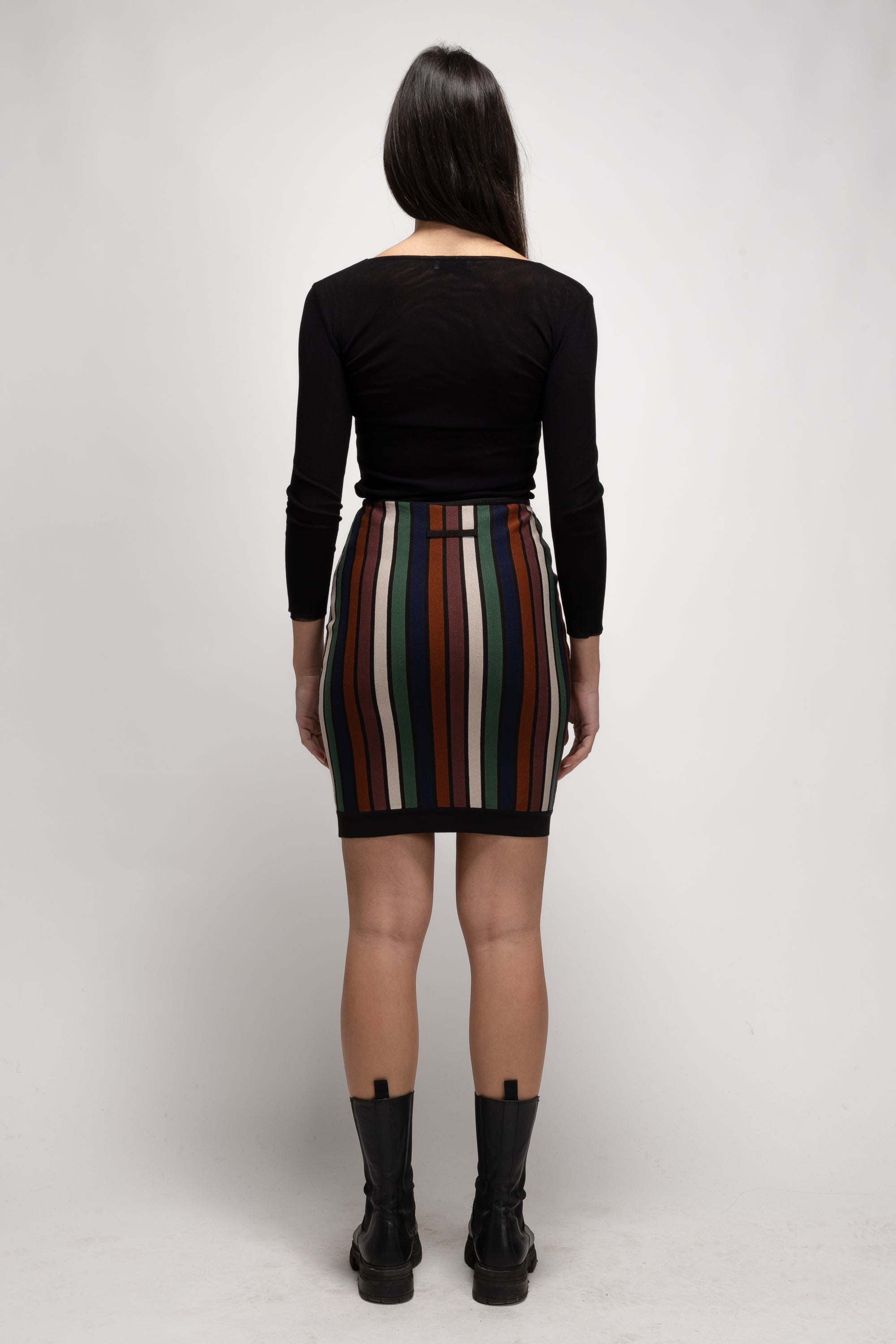 Vintage Woman Striped Mini Skirt - Spring/Summer 1990