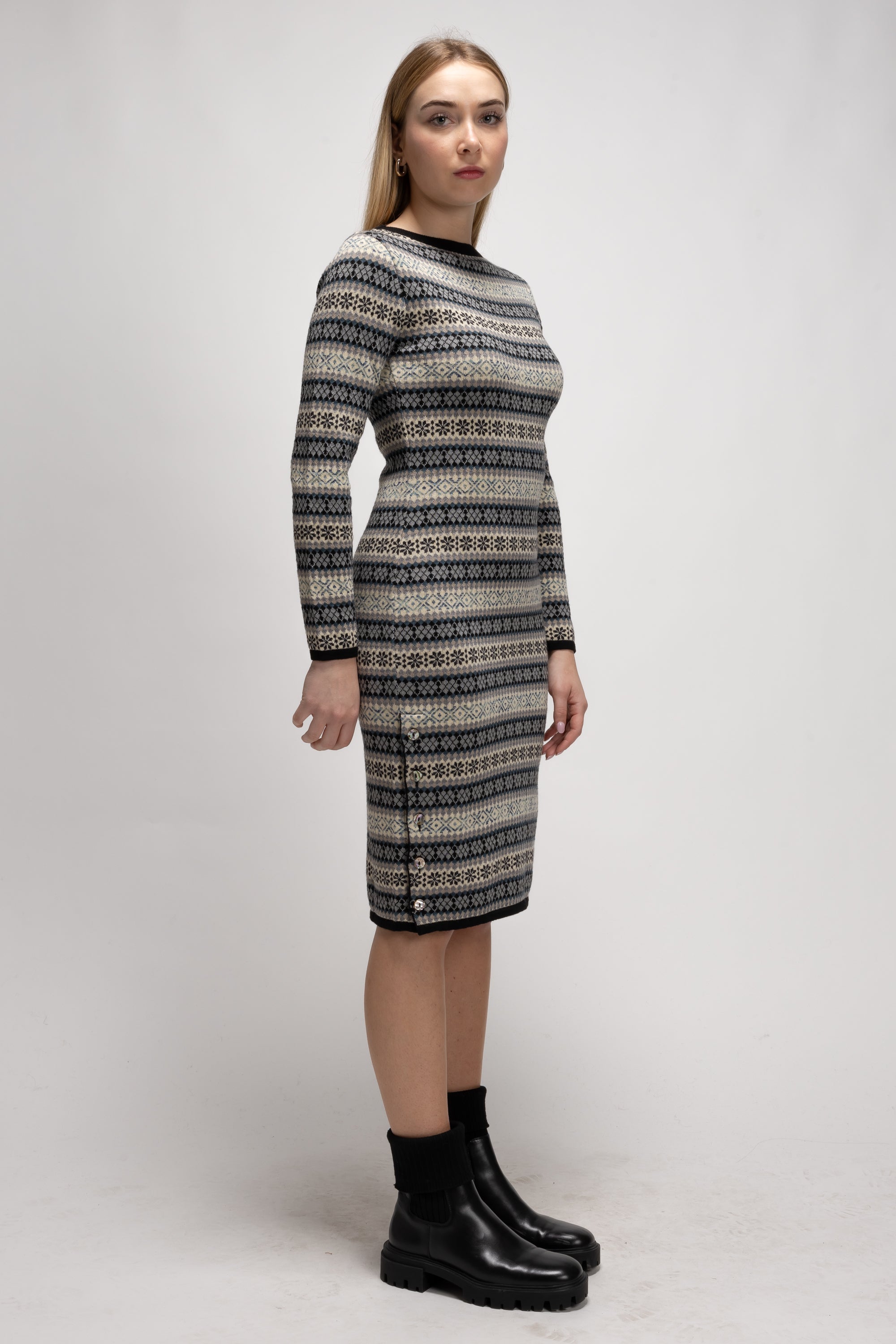 Vintage Woman Warm Mini Dress - Autumn/Winter 1990