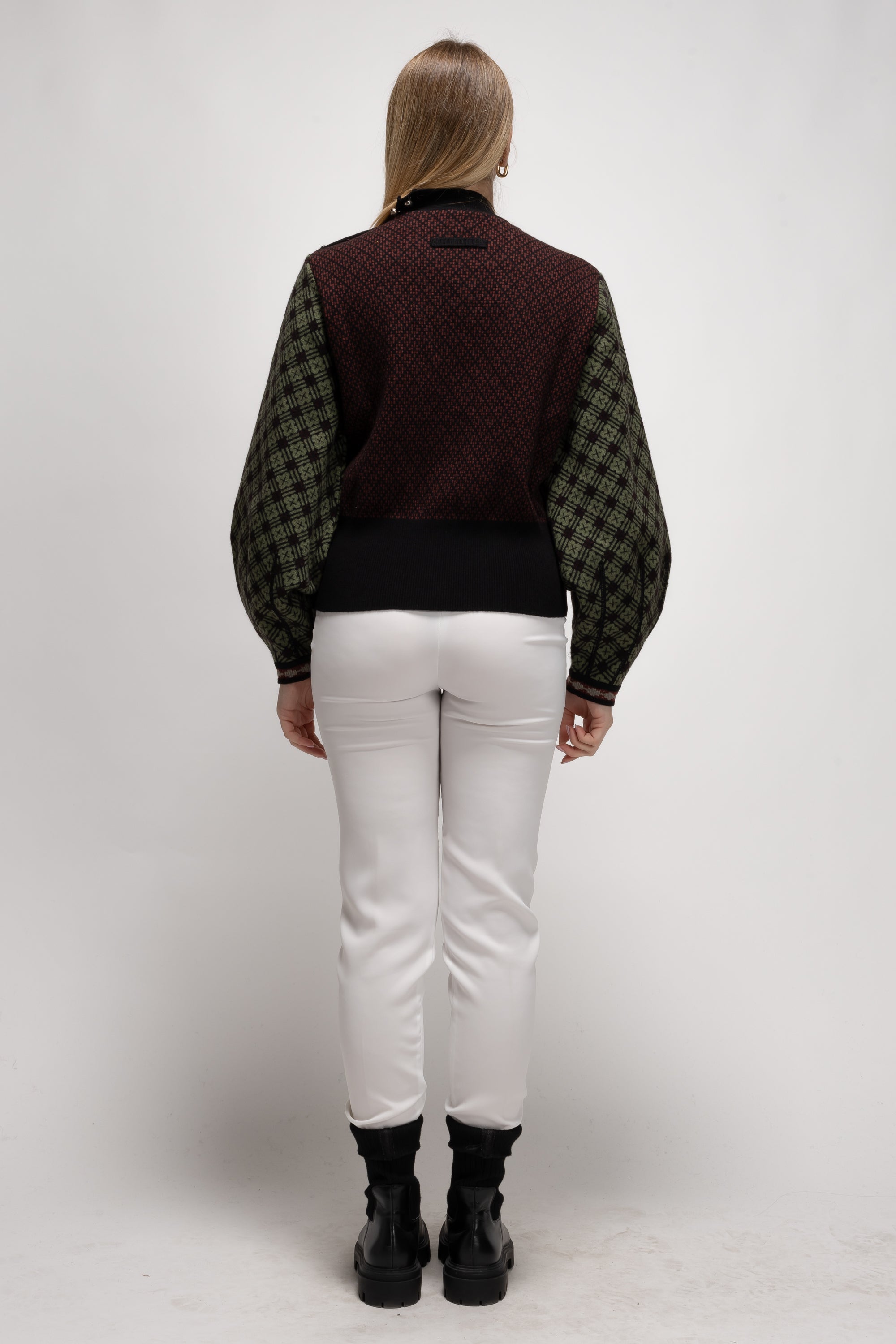 Vintage Woman Contrast Texture Sweater - Autumn/Winter 1988
