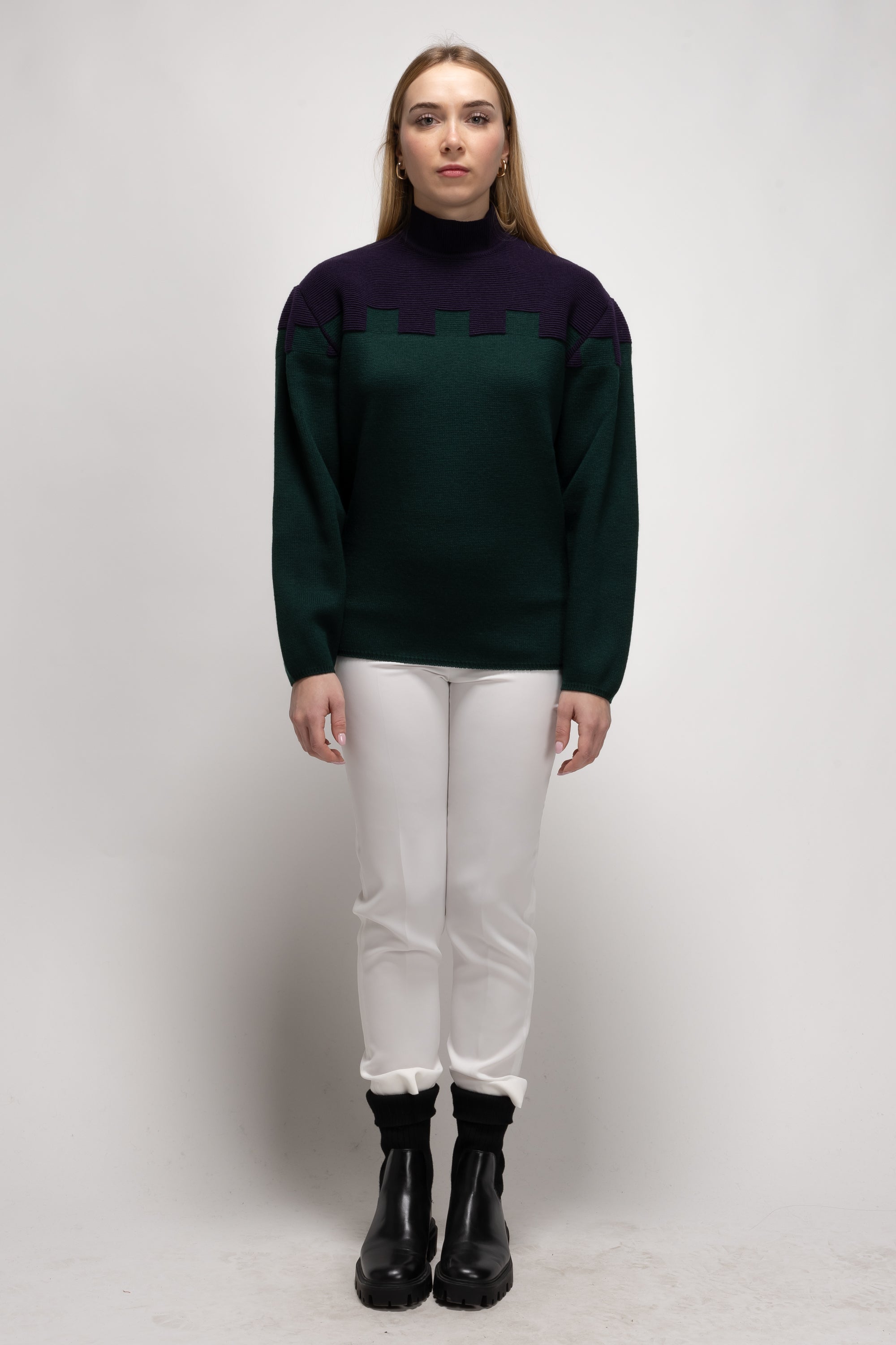 Vintage Woman Color-Blocked Sweater - Autumn/Winter 1988