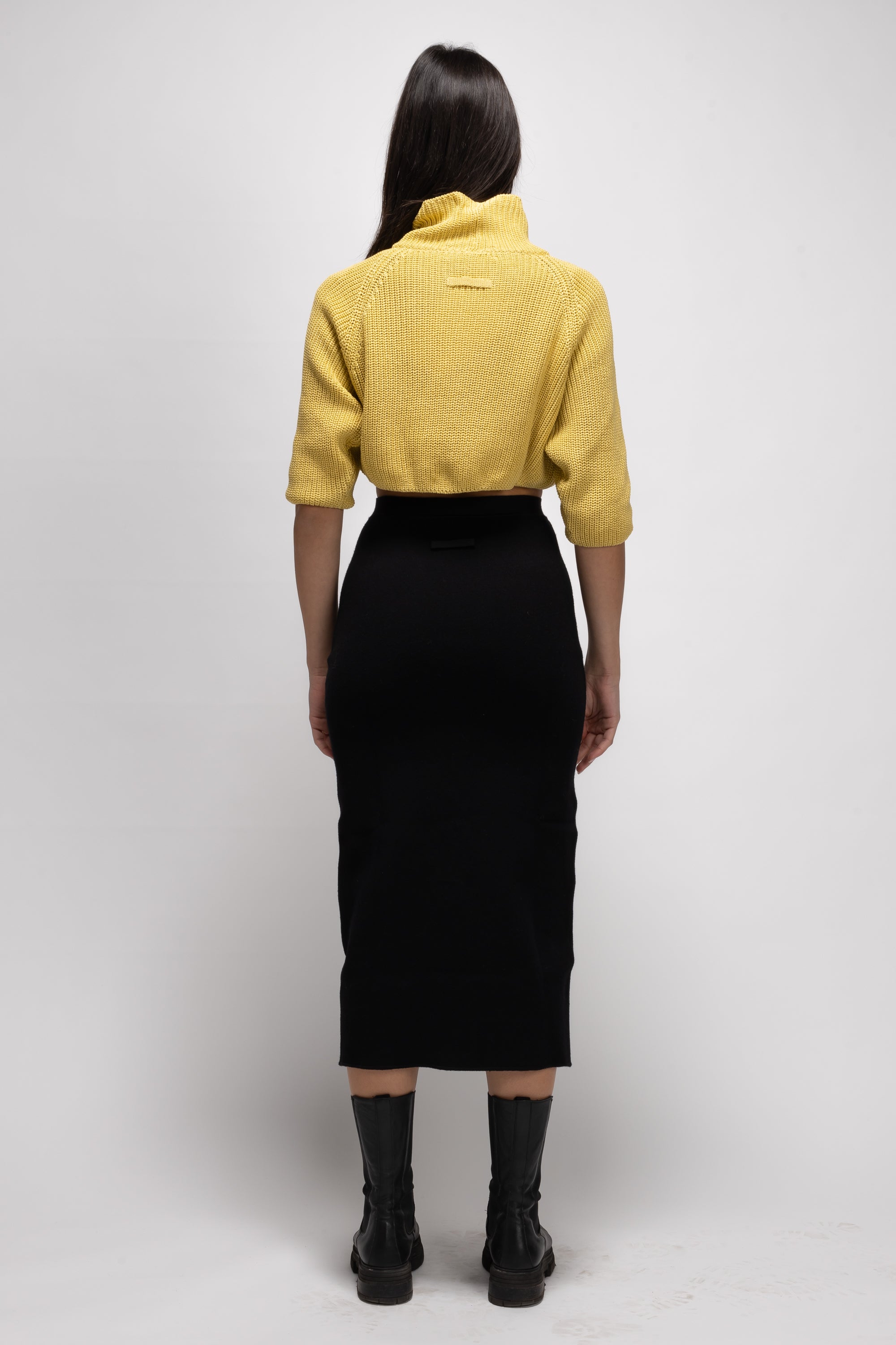 Vintage Woman Yellow Crop Top - Spring/Summer 1985