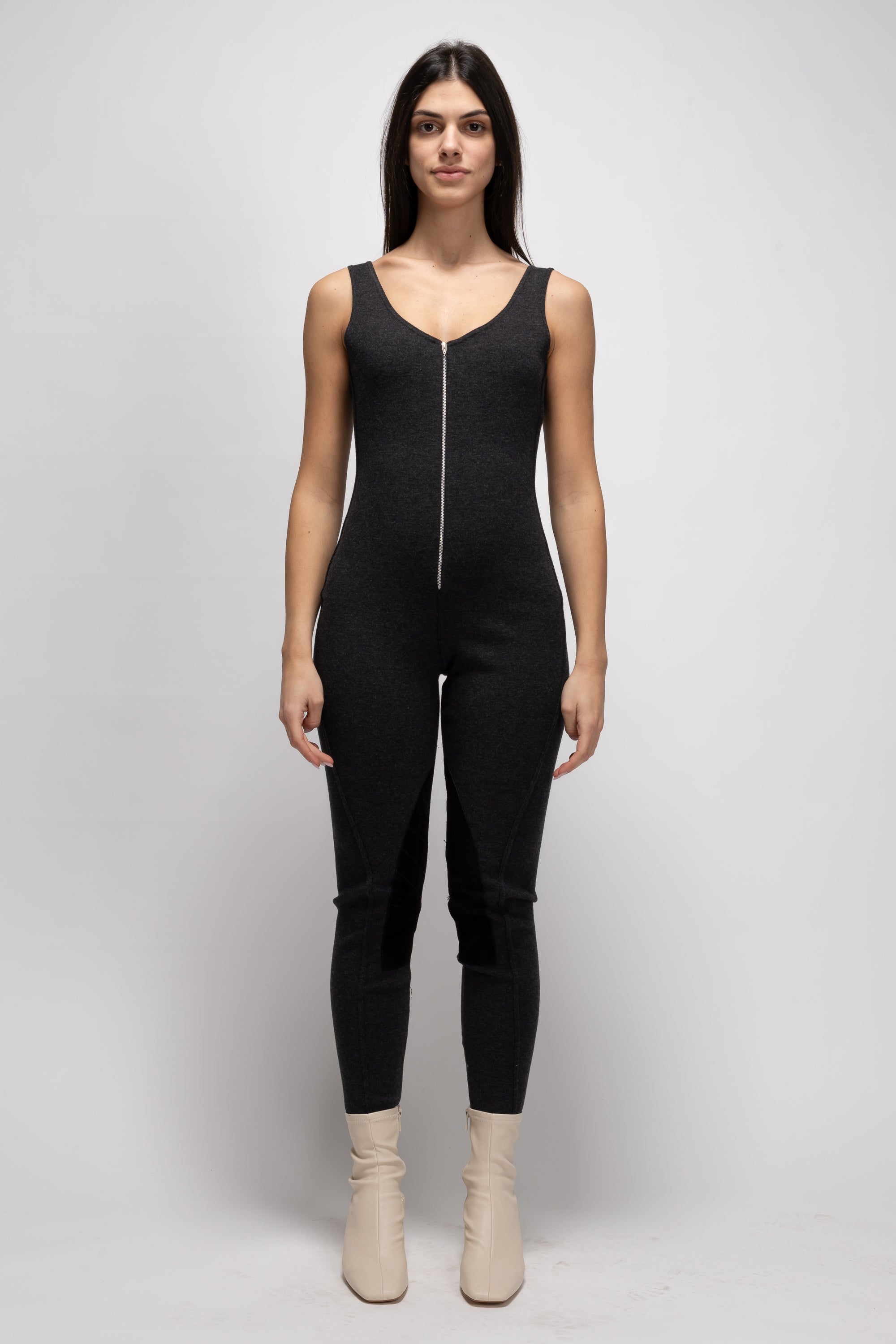 Vintage Woman Grey Sleeveless Jumpsuit - Autumn/Winter 1992