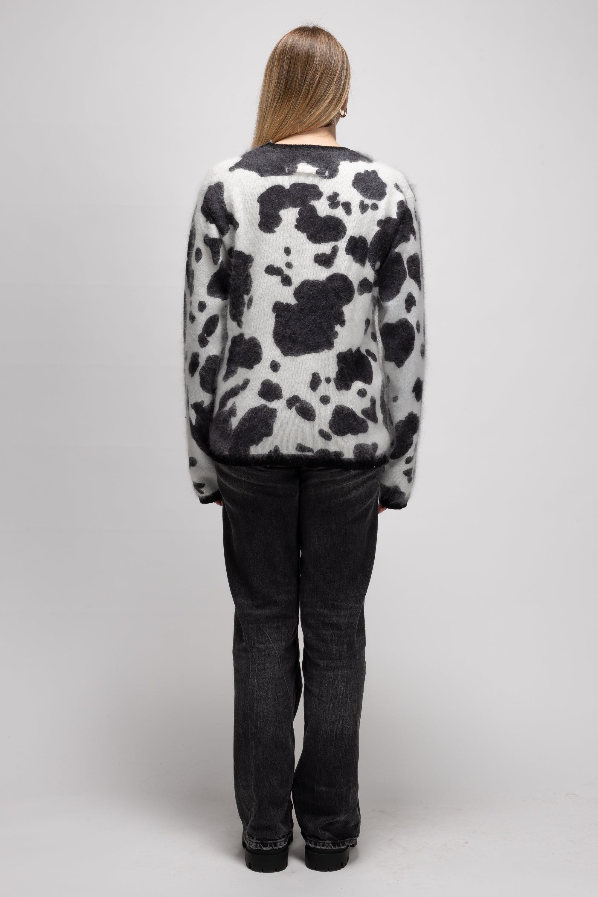 Vintage Woman Cow Print Sweater - Spring/Summer 1995