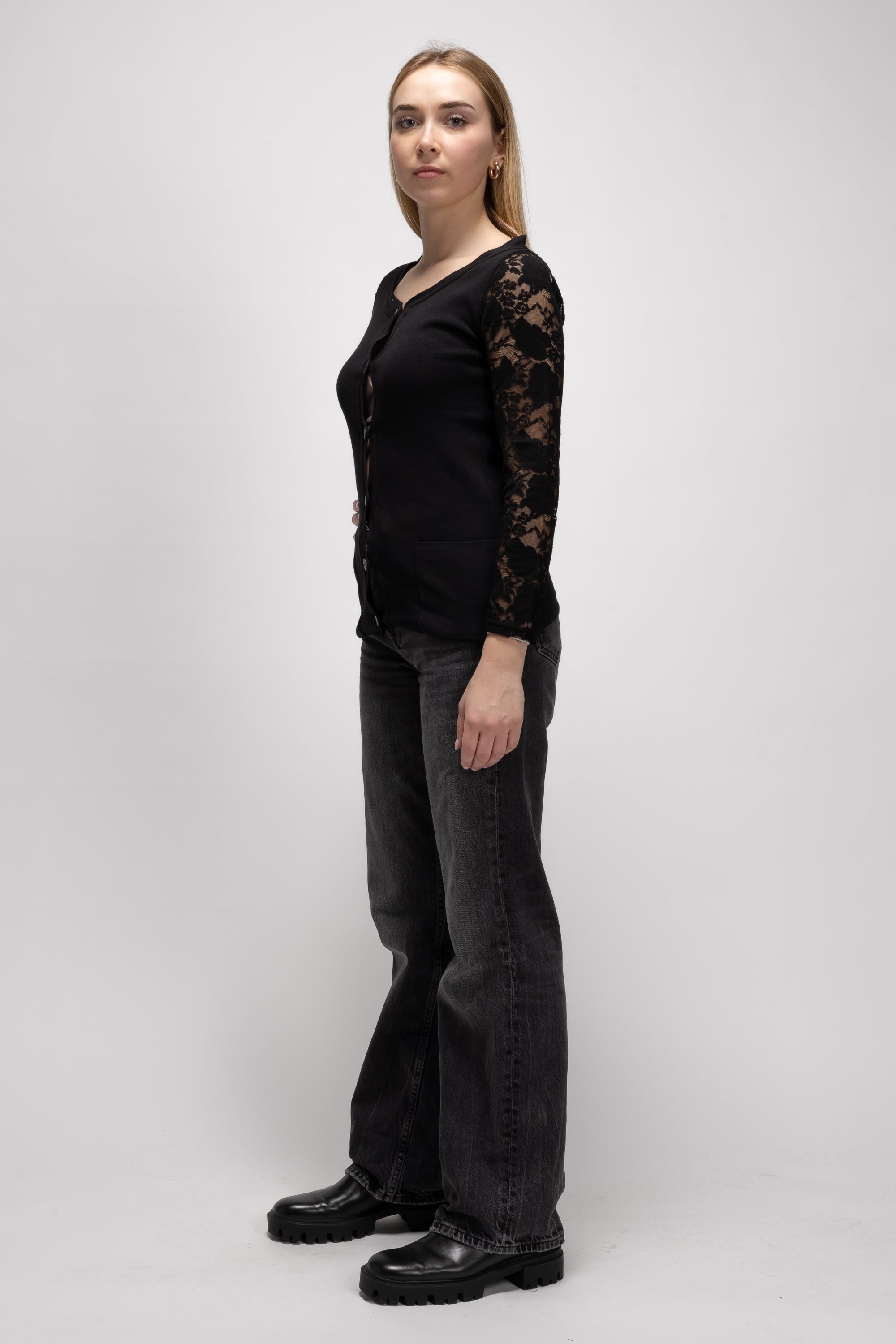 Vintage Woman Black Cardigan - Spring/Summer 1992