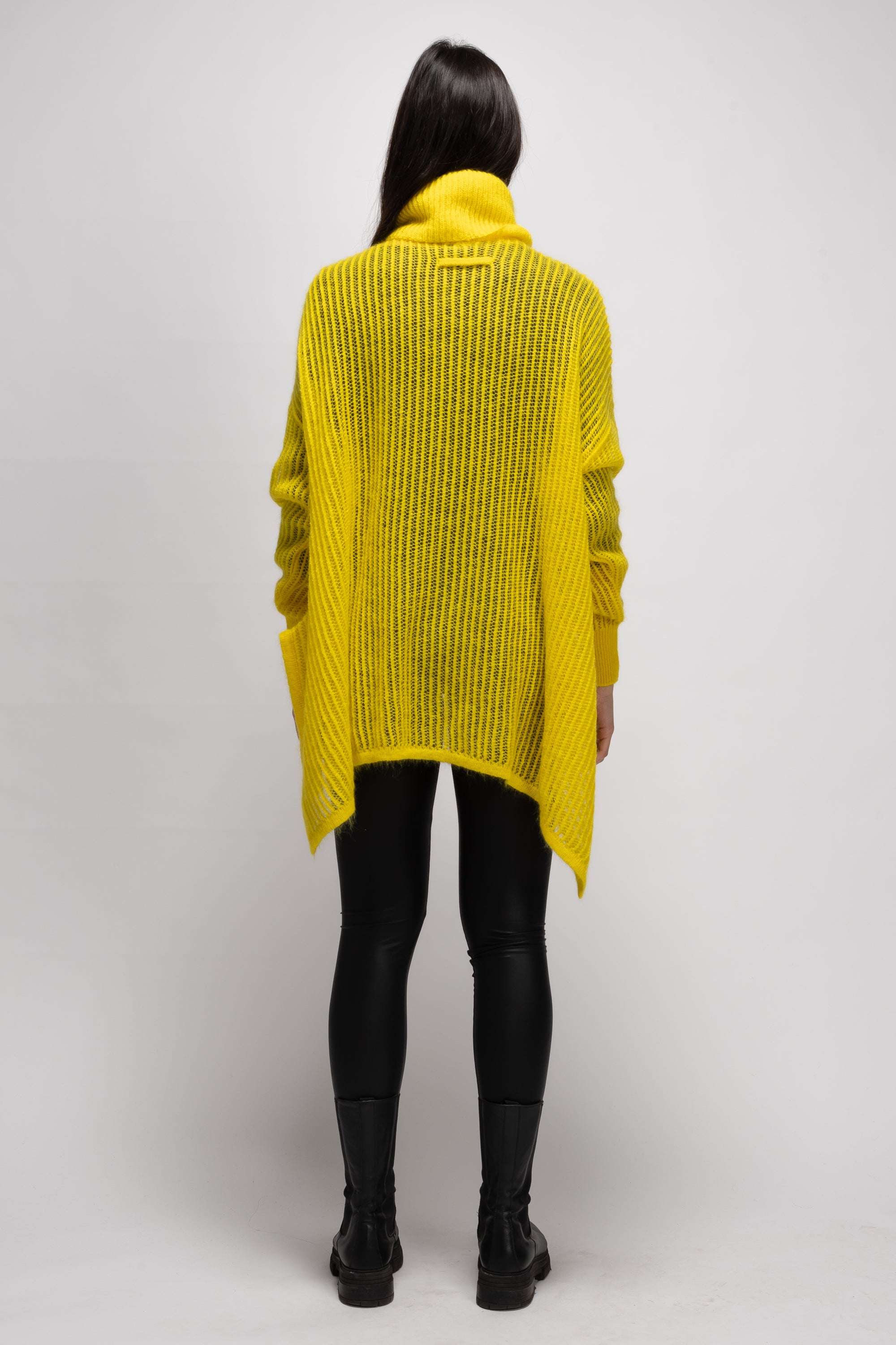 Vintage Woman Yellow Cable Knit Sweater - Autumn/Winter 1991
