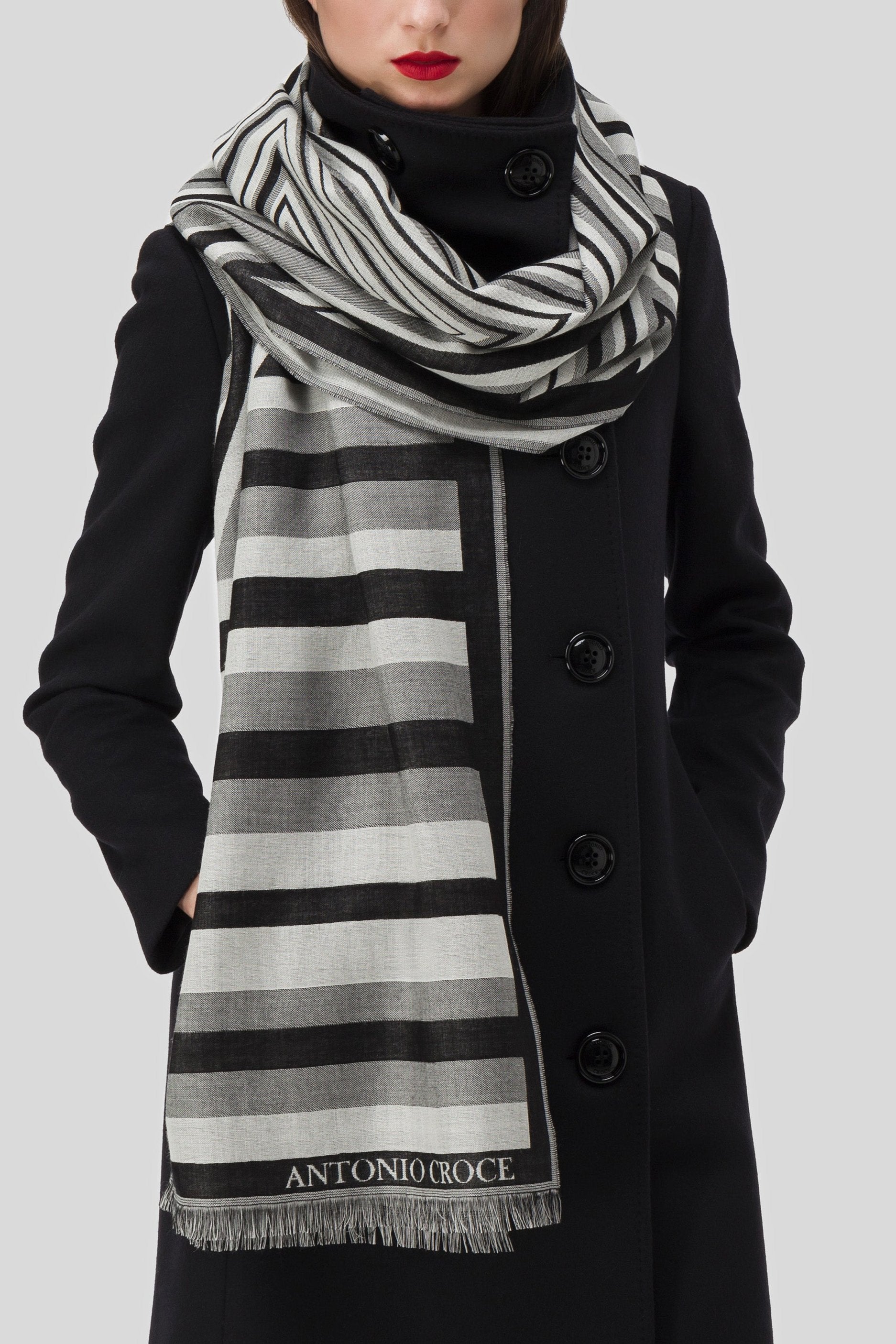 Antonio Croce Nima Striped Scarf