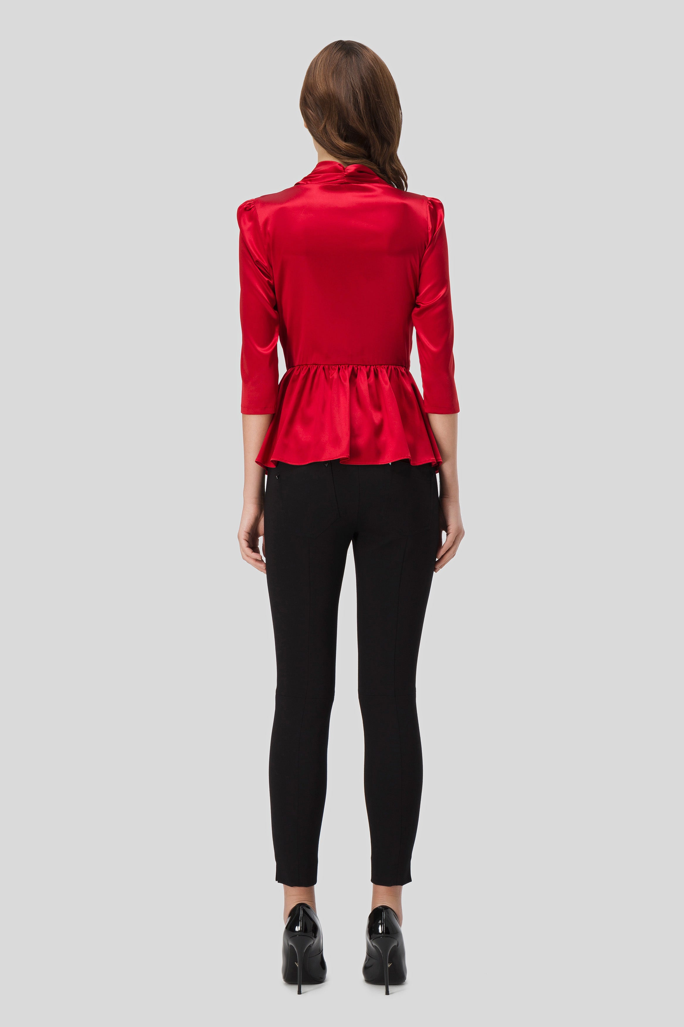 Antonio Croce Blerry Wrap Blouse with Ruffle Detail