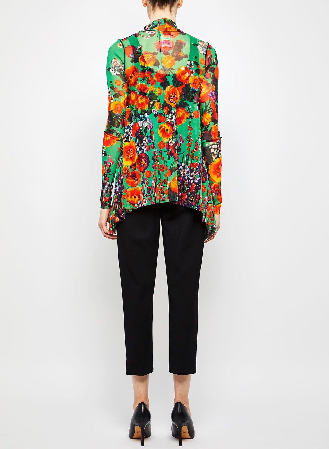 Fuzzi Woman Floral Tulle Cardigan