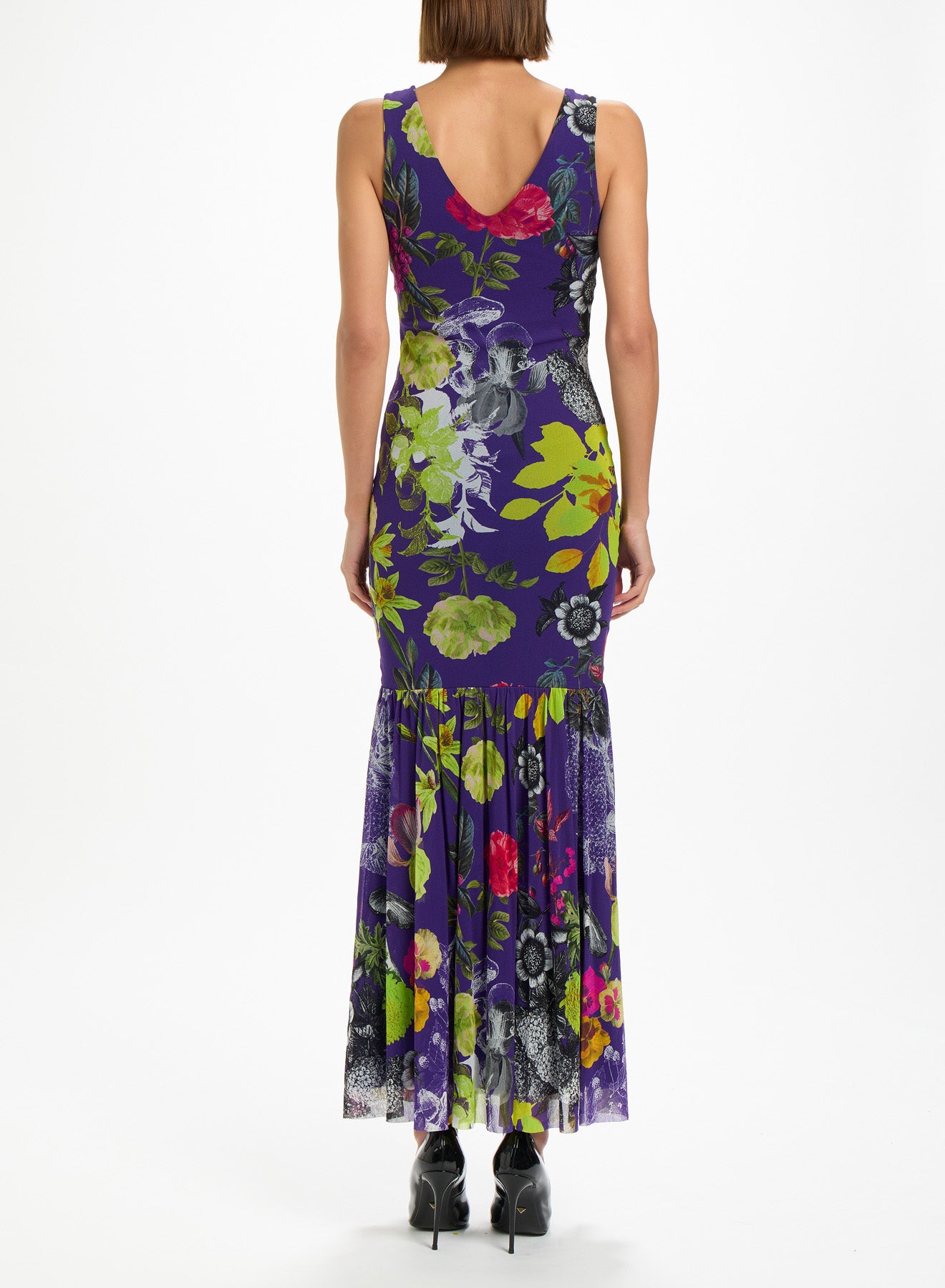 Fuzzi Woman Botanical Garden Flounce Hem Dress