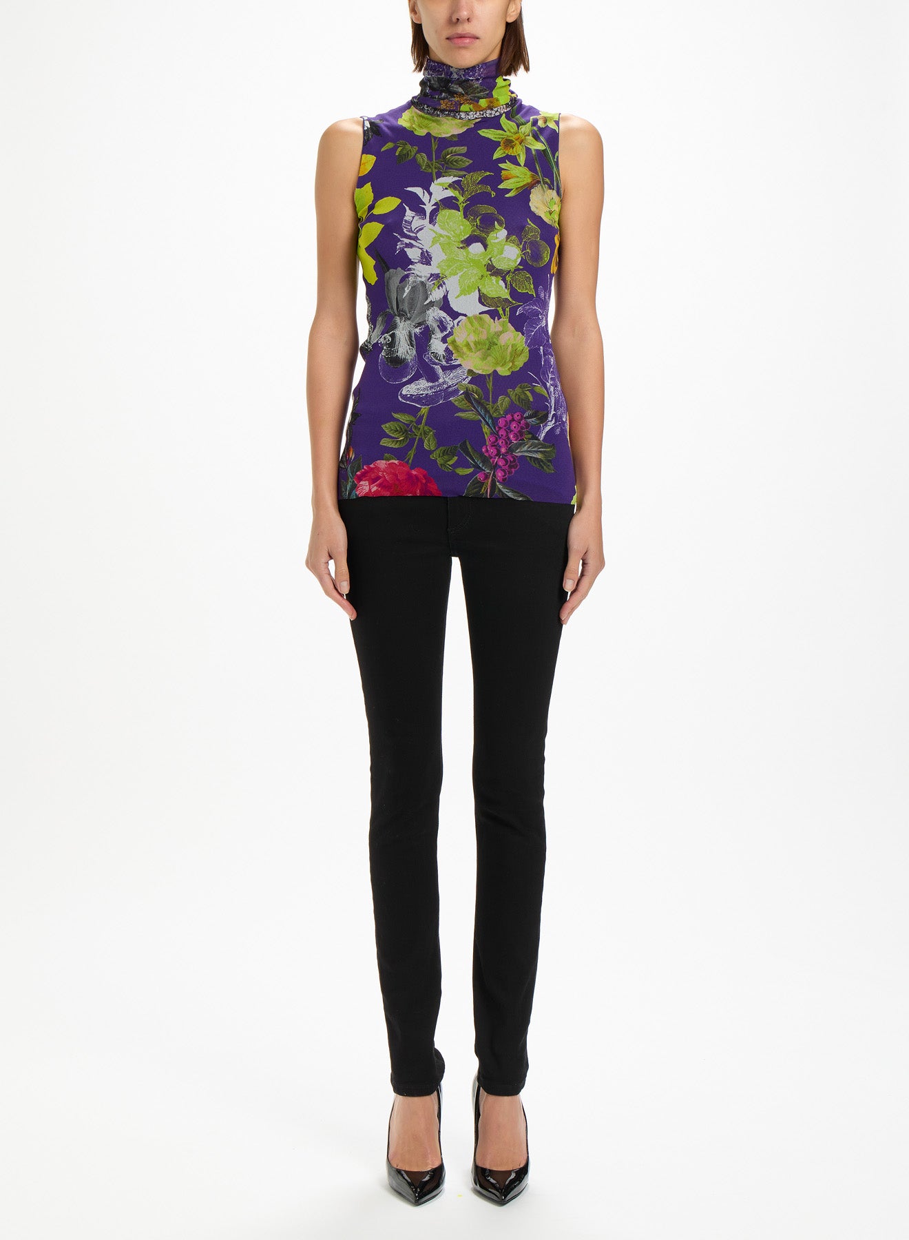 Fuzzi Woman Botanical Garden Mock Neck Top