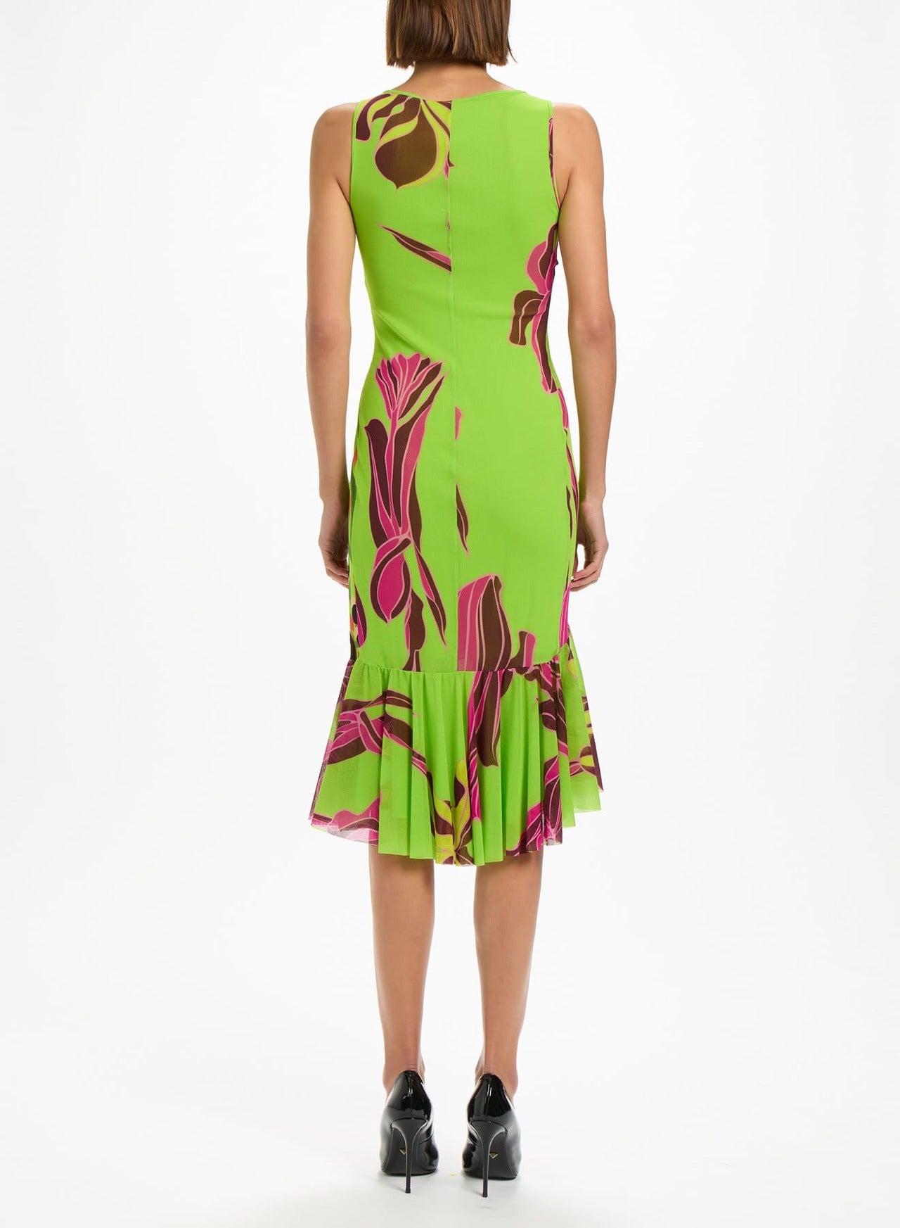 Fuzzi Woman Tropical Twist Midi Dress