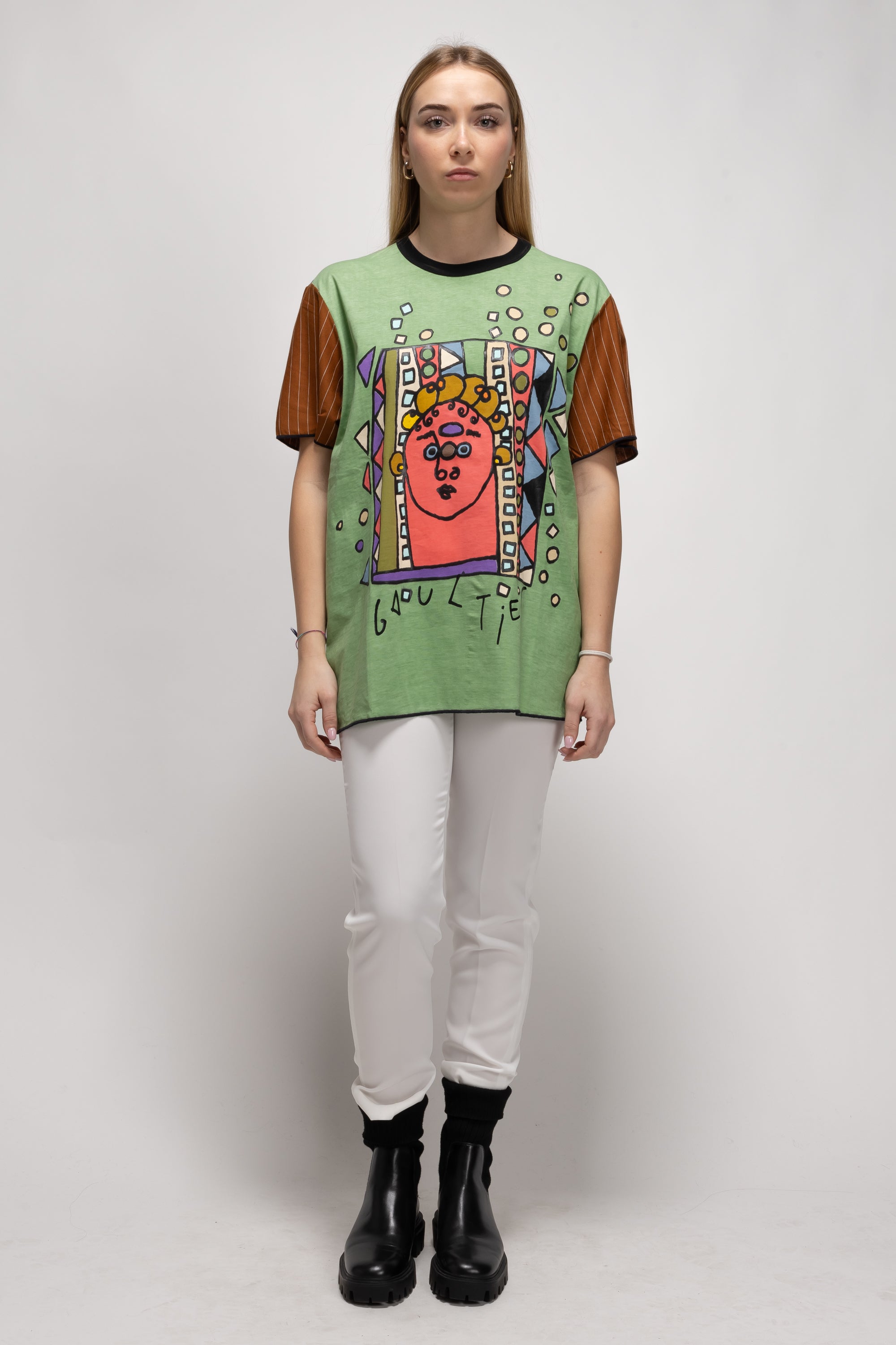 Vintage Woman Green Graphic T-Shirt - Spring/Summer 1993