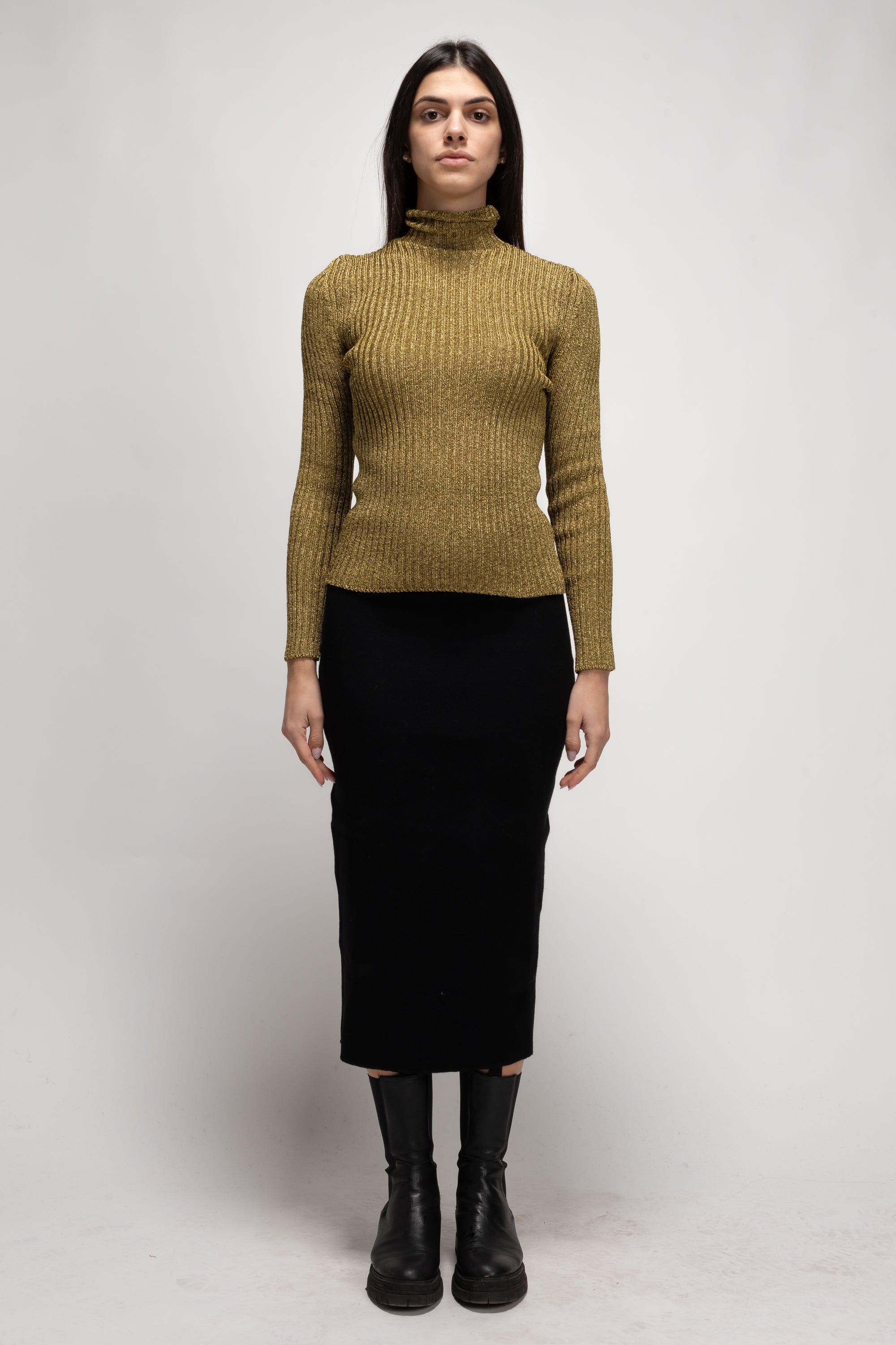 Vintage Woman Metallic Cable Knit Top - Autumn/Winter 1998