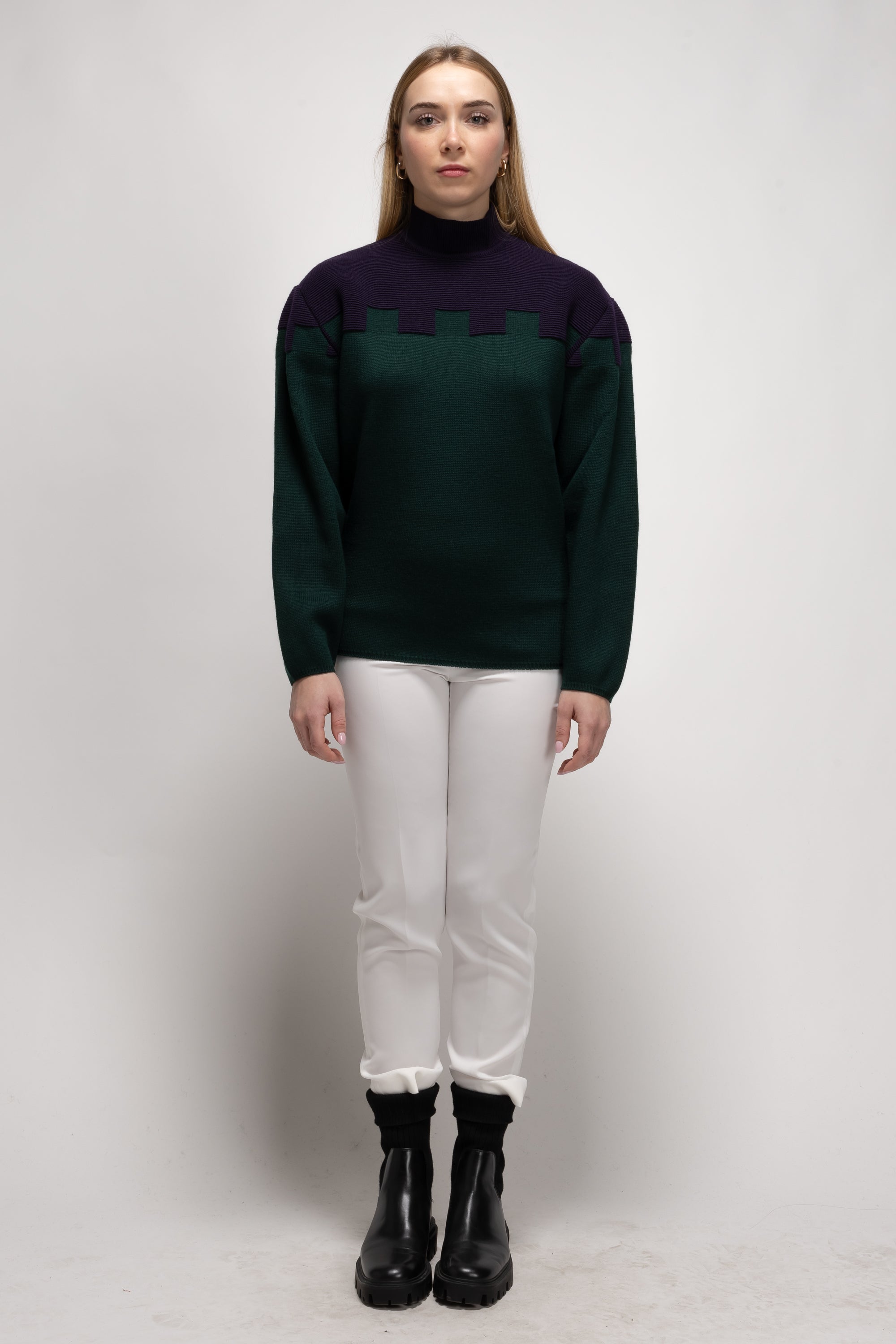 Vintage Woman Color-Blocked Sweater  - Autumn/Winter 1988