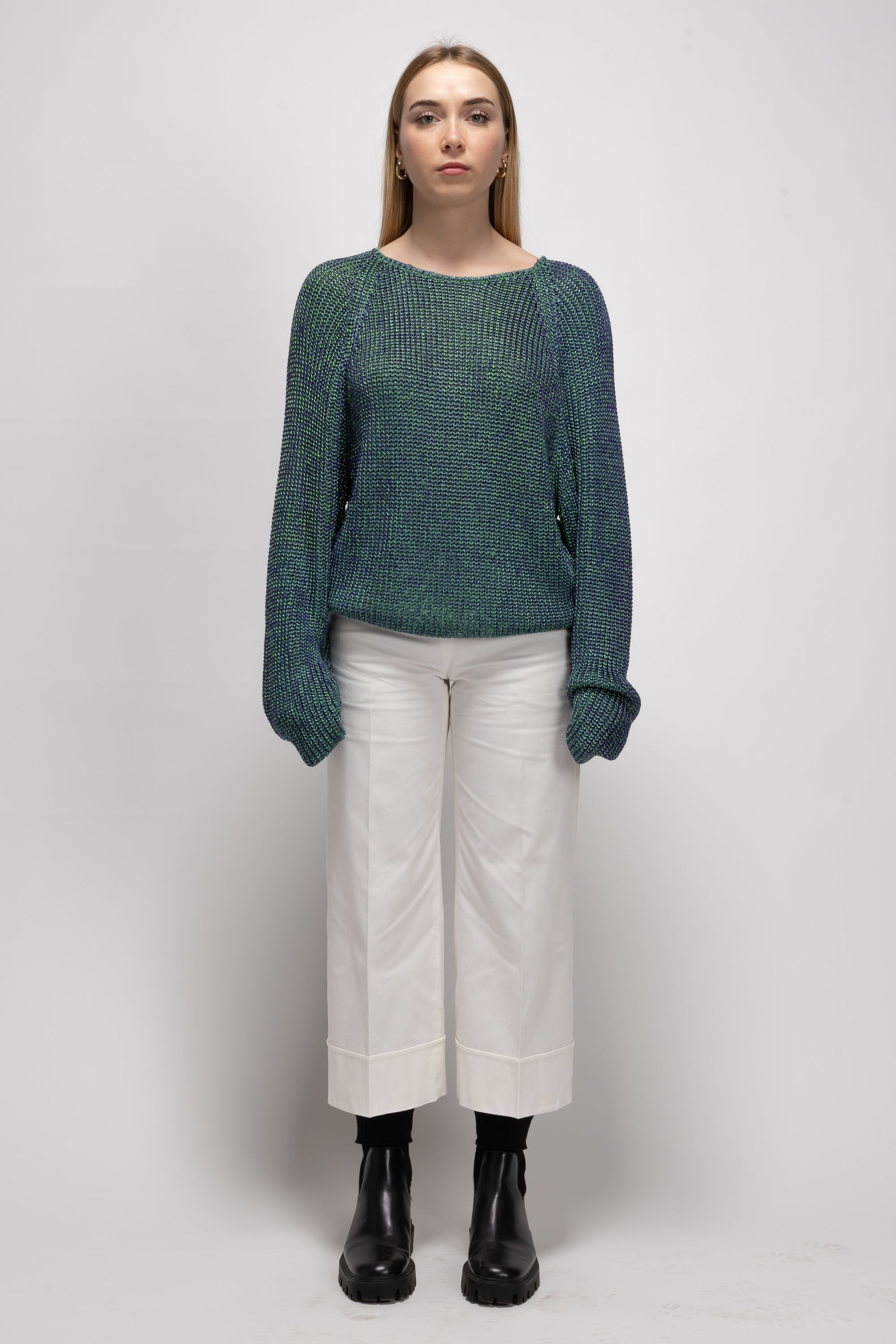 Vintage Woman Textured Knit Sweater - Spring/Summer 1985