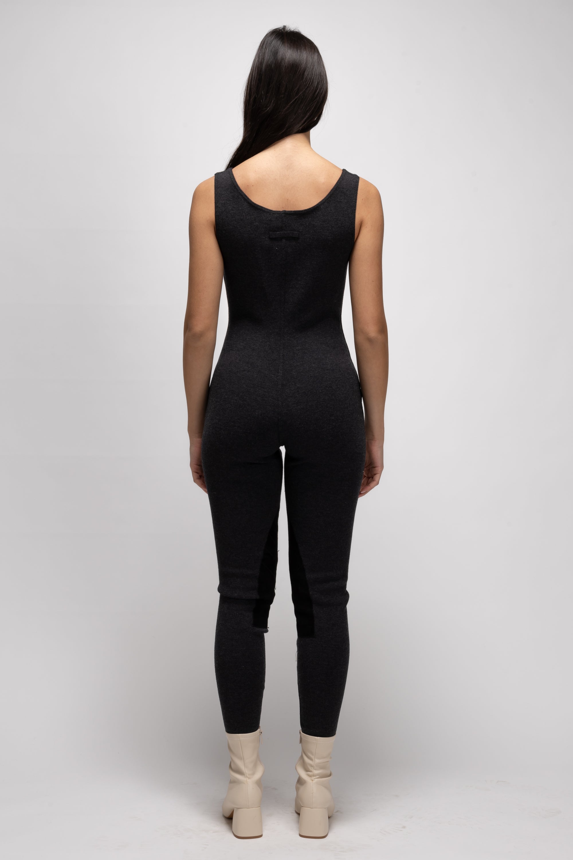 Vintage Woman Grey Sleeveless Jumpsuit  - Autumn/Winter 1992