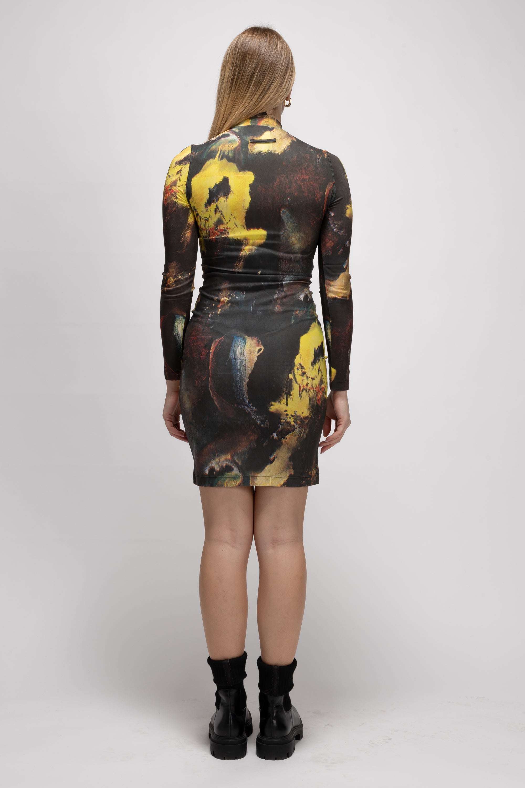 Vintage Woman Baroque Print Mini Dress - Autumn/Winter 1993