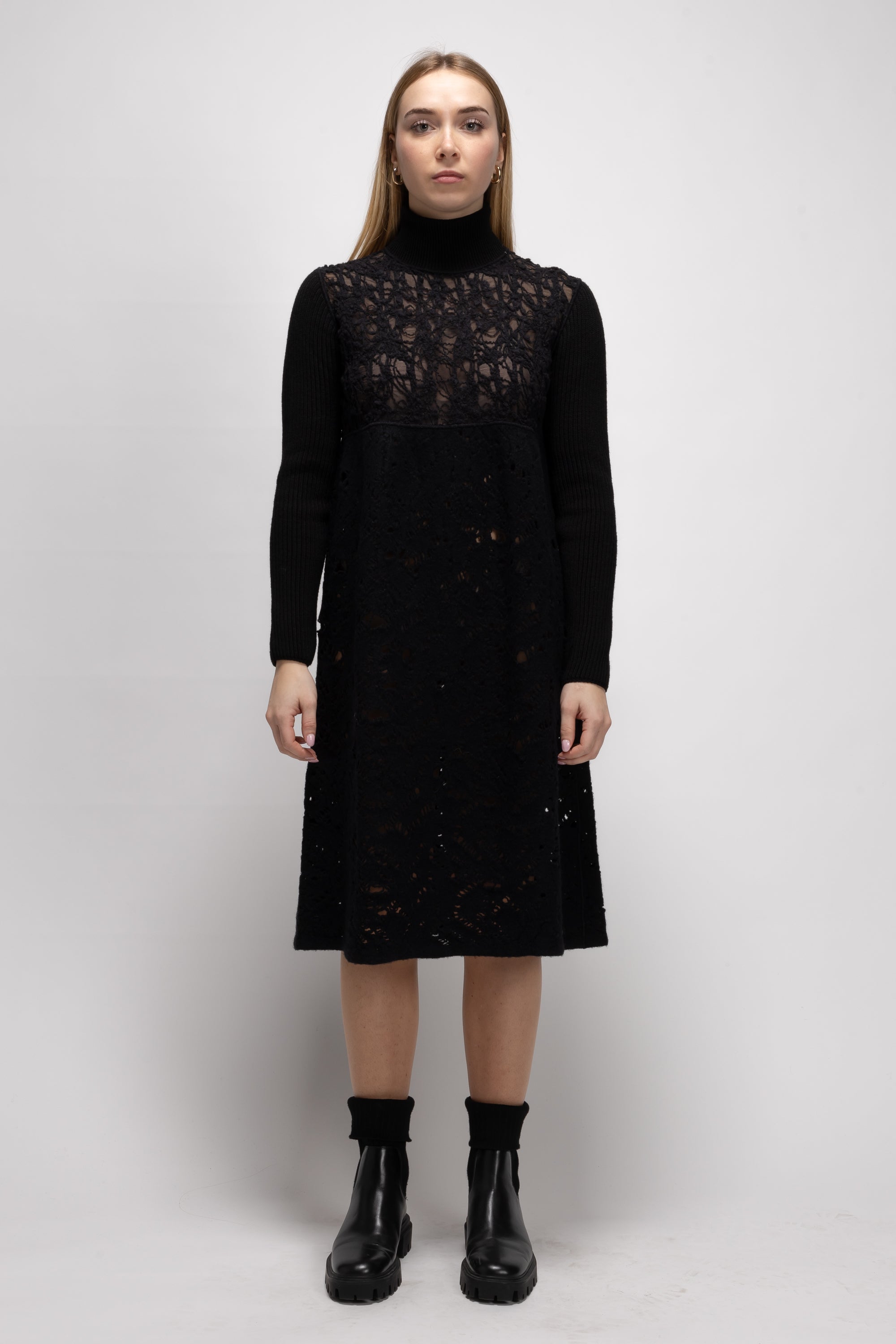 Vintage Woman Black Knit Dress - Autumn/Winter 1993