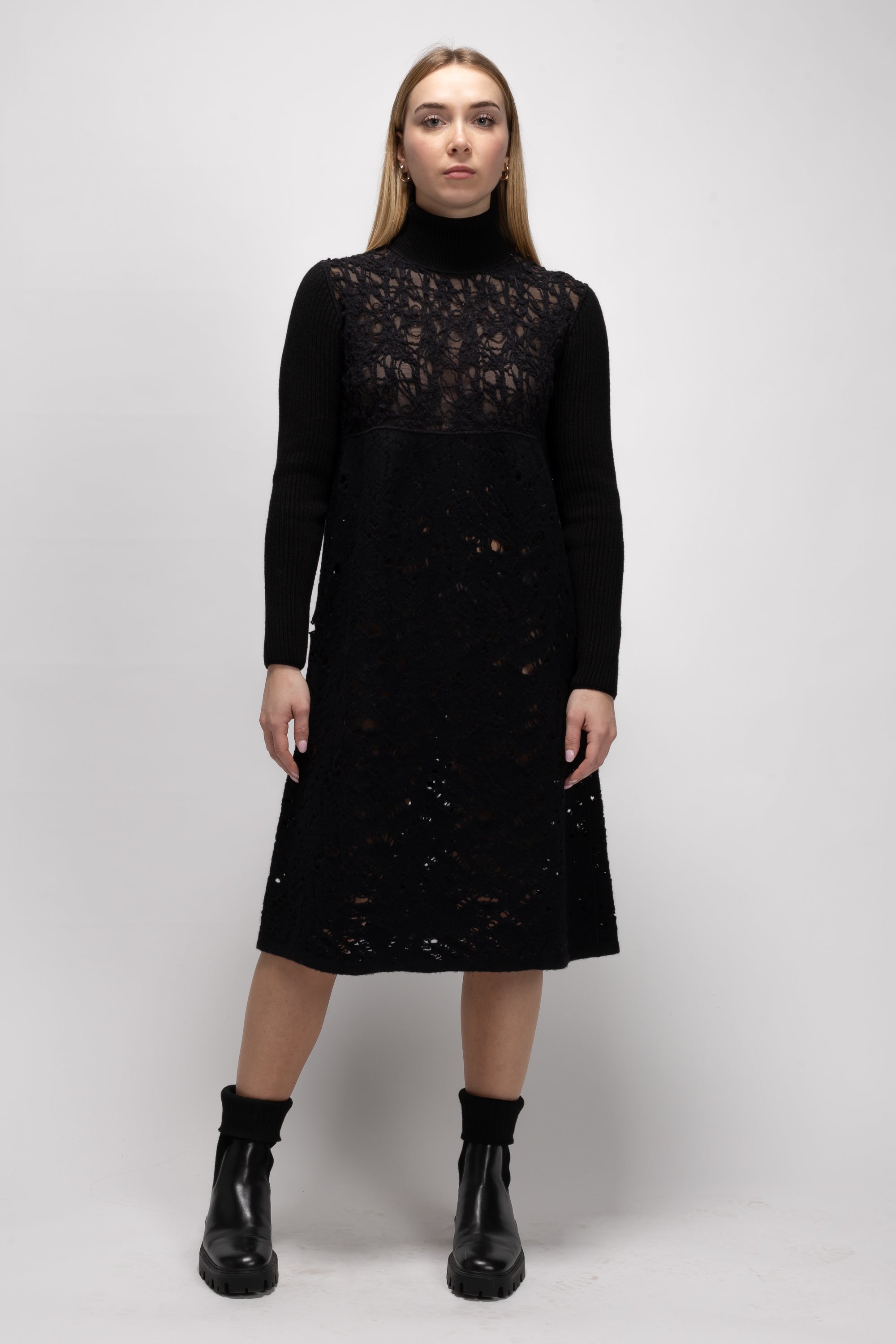 Vintage Woman Black Knit Dress - Autumn/Winter 1993