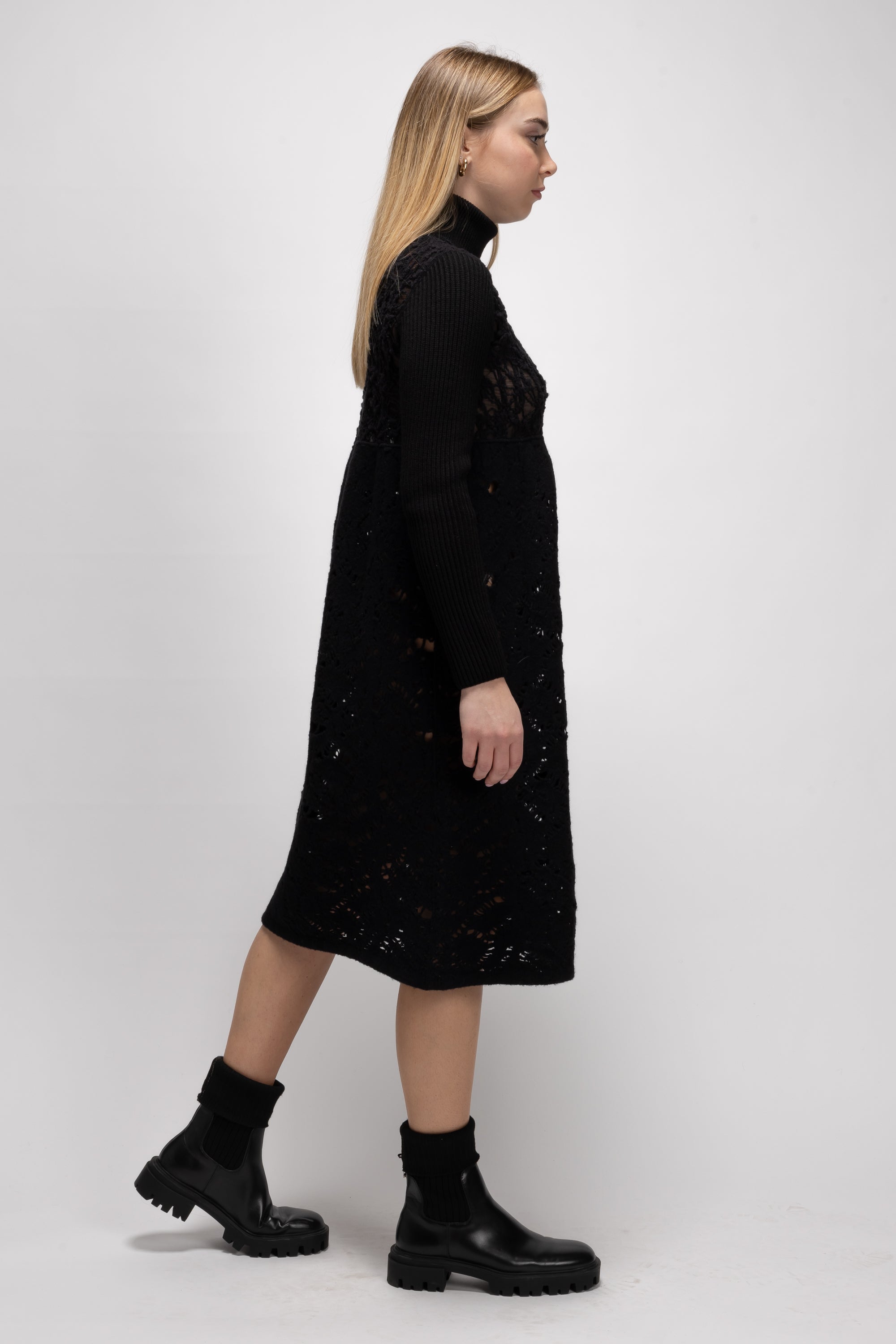 Vintage Woman Black Knit Dress - Autumn/Winter 1993