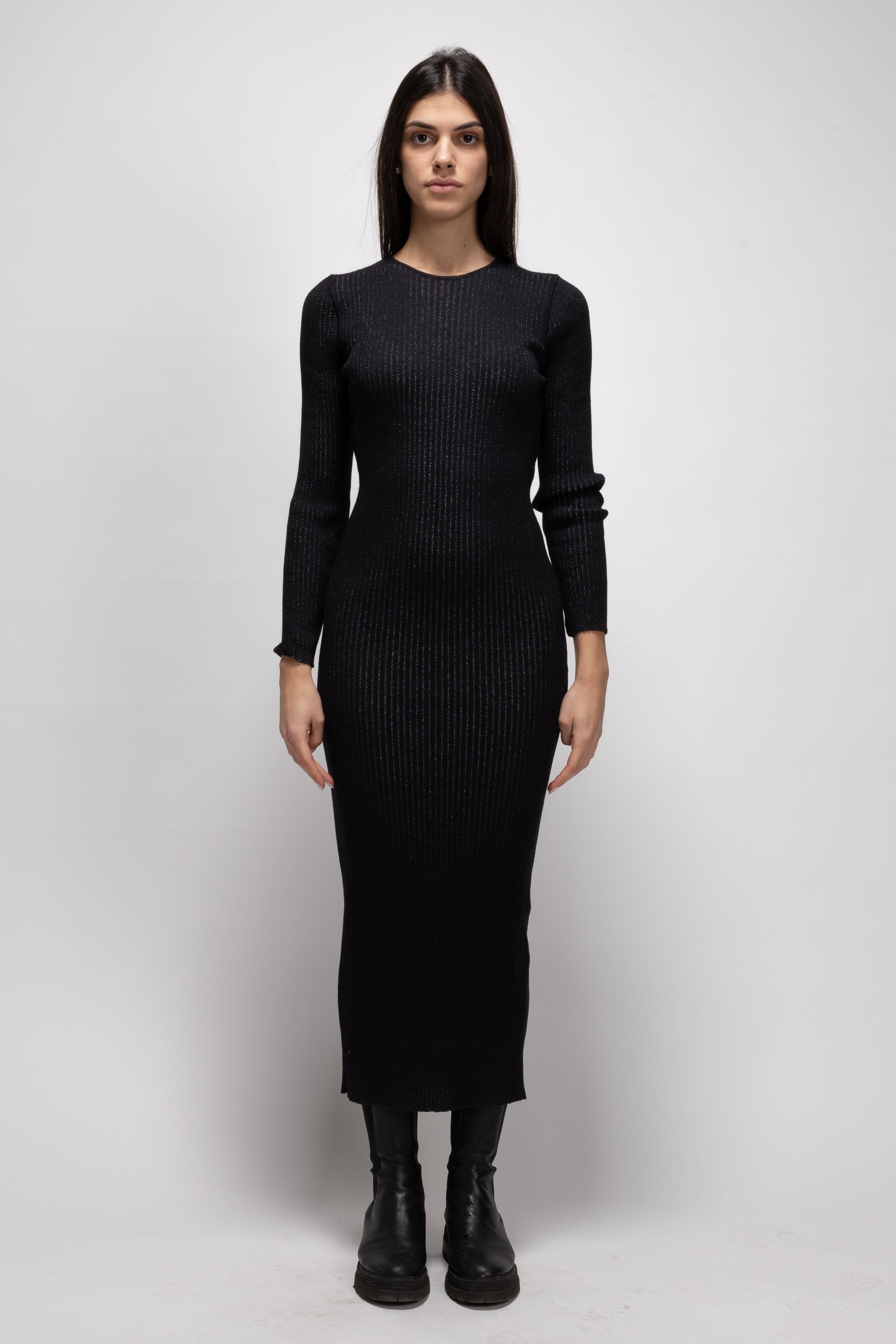 Vintage Woman Black Knit Dress - Autumn/Winter 1993