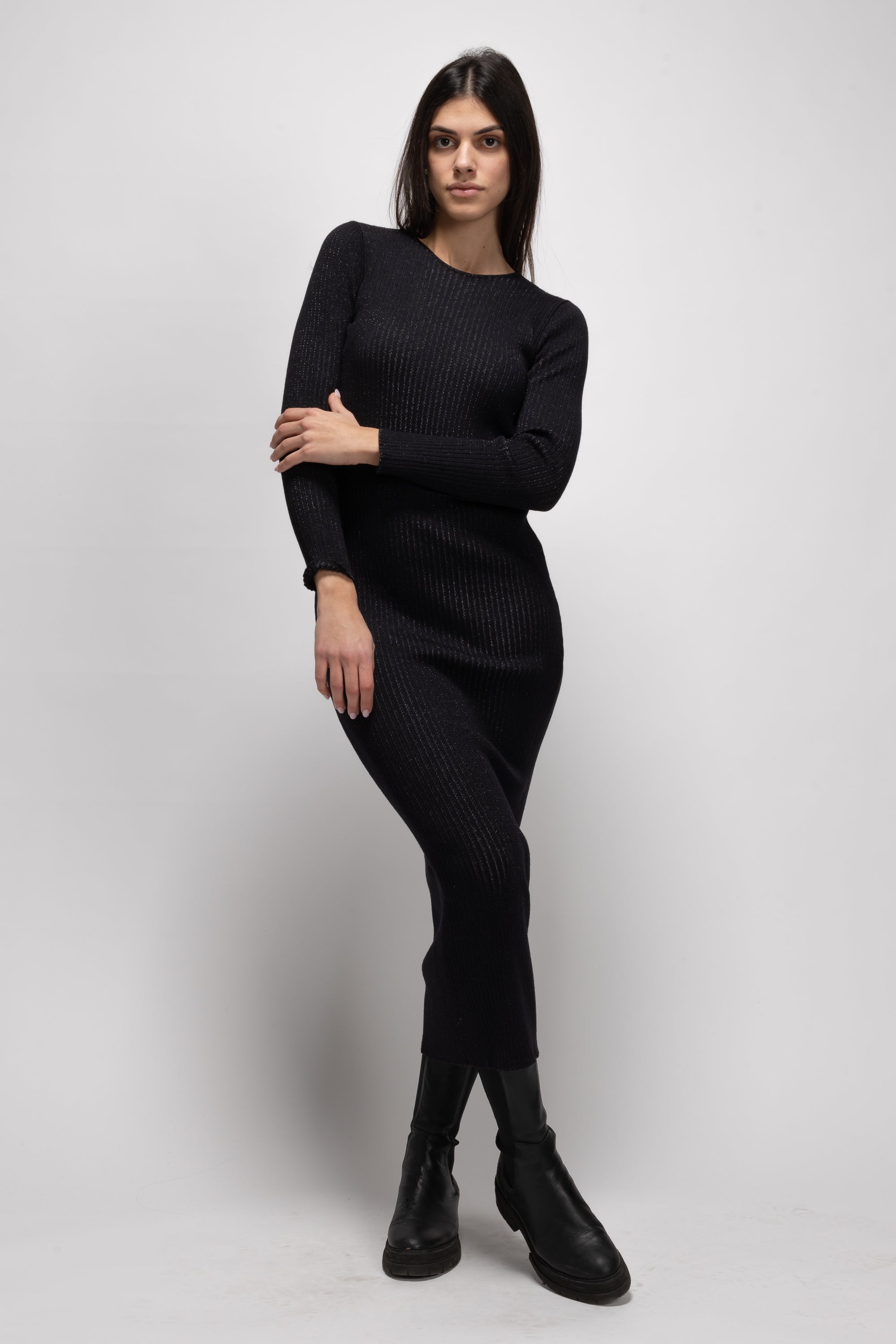 Vintage Woman Black Knit Dress - Autumn/Winter 1993