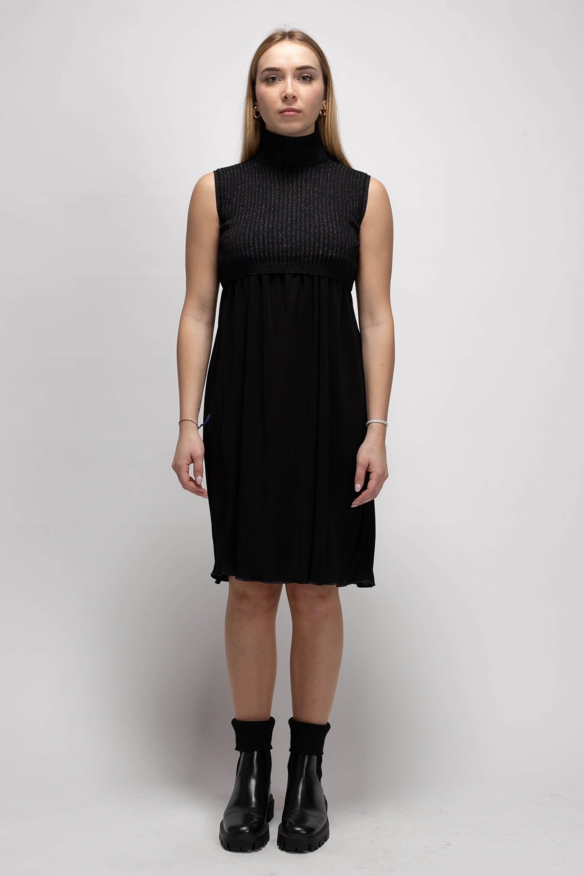 Vintage Woman Black Sleeveless Dress  - Autumn/Winter 1993