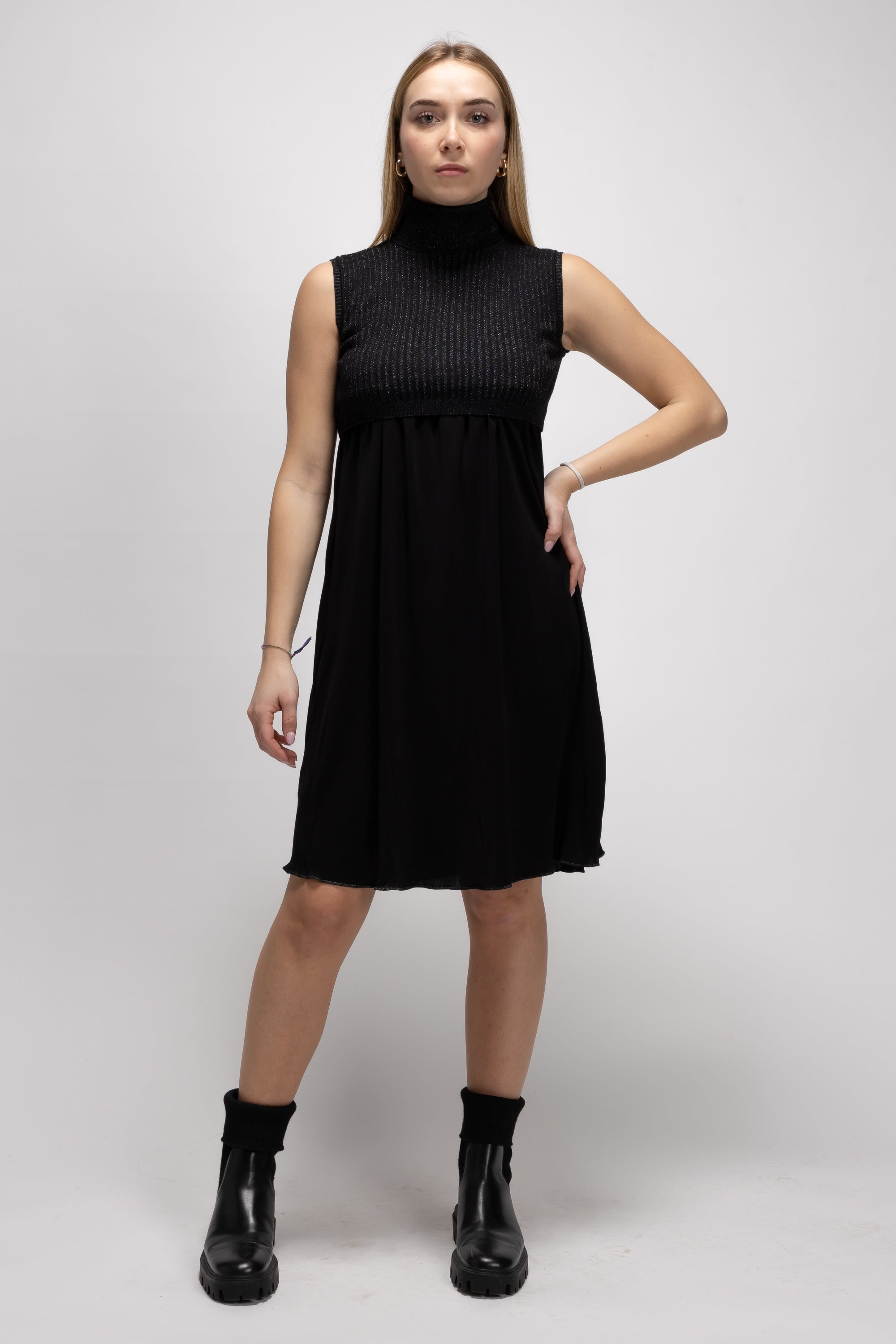 Vintage Woman Black Sleeveless Dress  - Autumn/Winter 1993