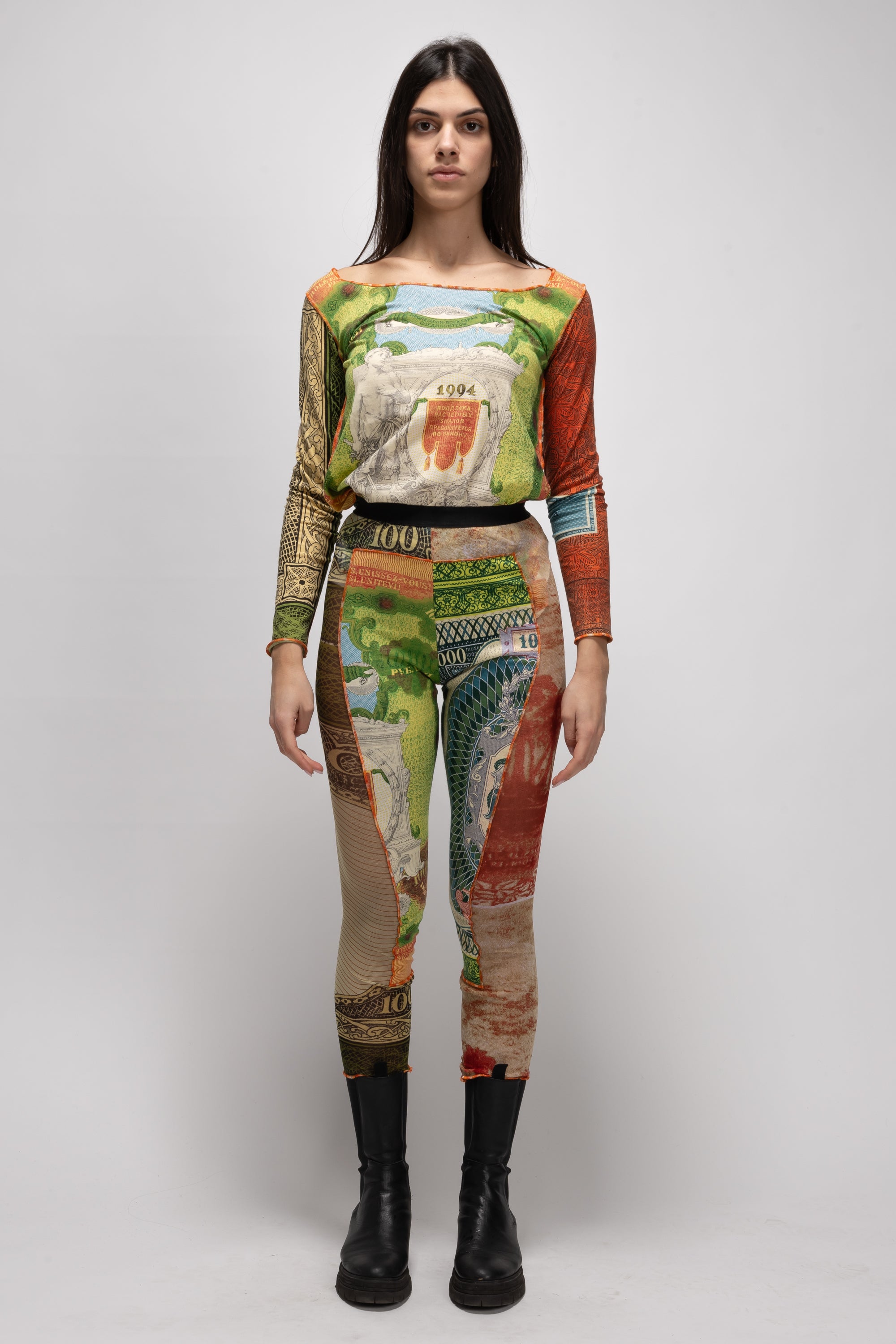 Vintage Woman Patchwork Leggings  - Spring/Summer 1994