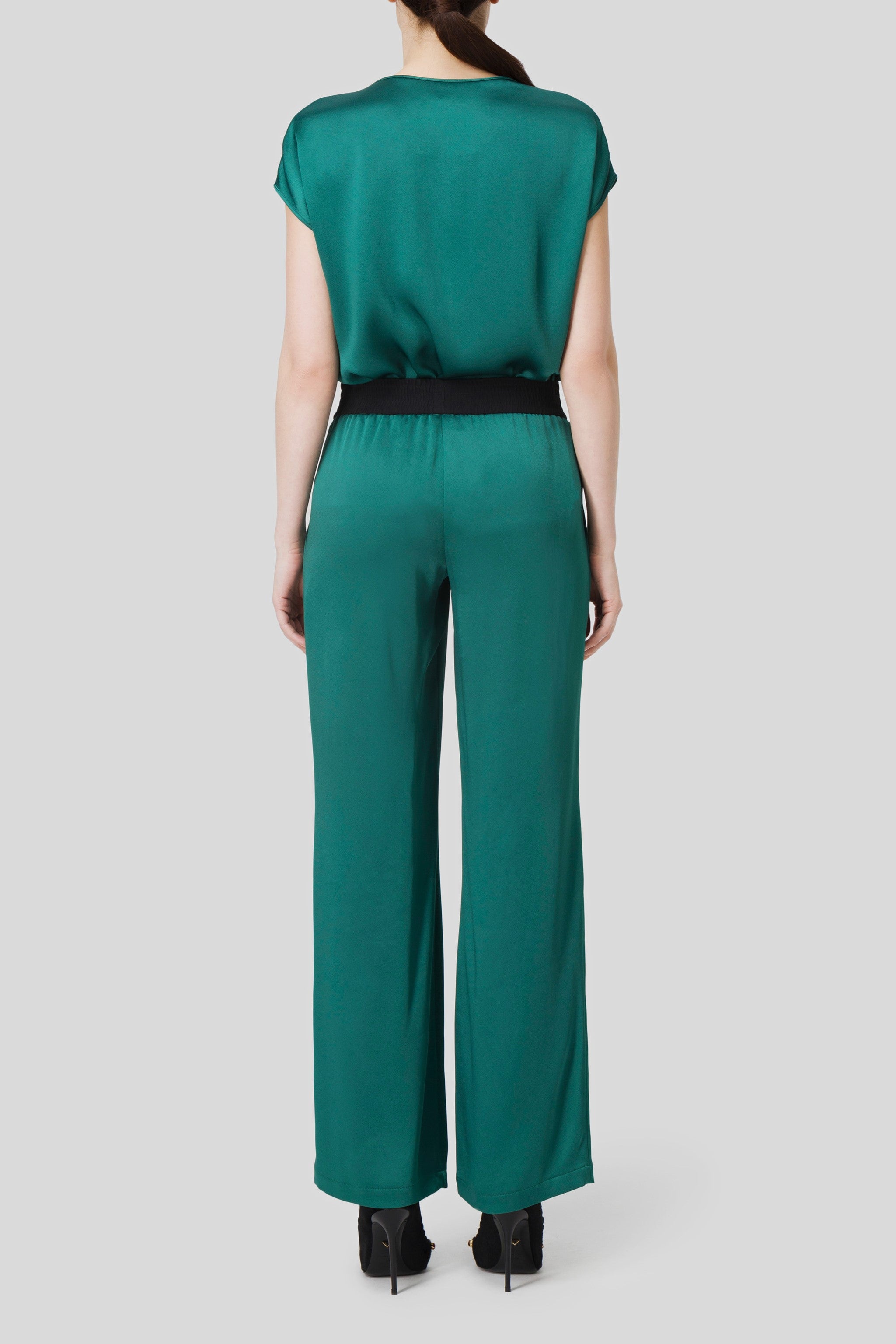 Antonio Croce Pam Pleated Satin Trousers