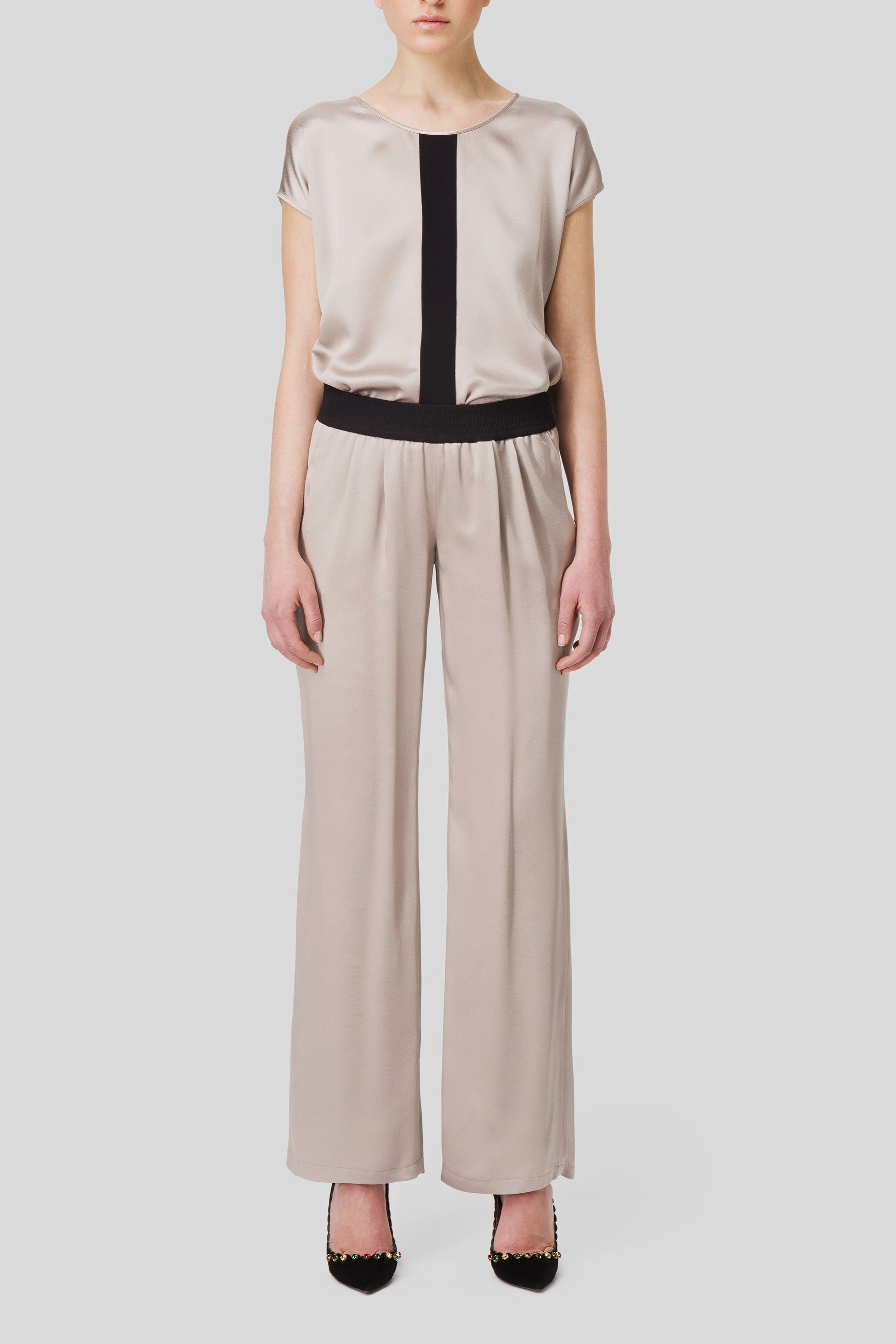 Antonio Croce Pam Pleated Satin Trousers