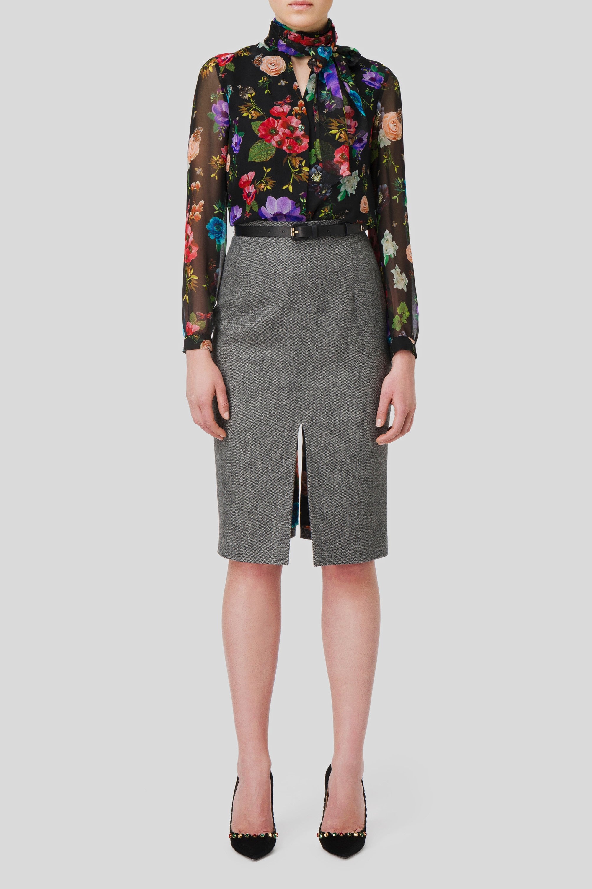 Antonio Croce Scarli Skirt with Front and Back Slit