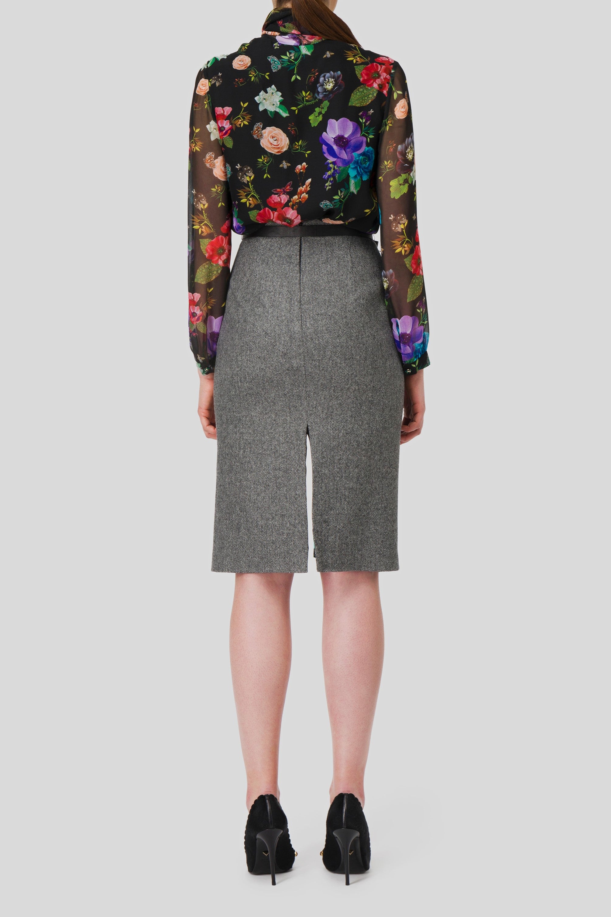 Antonio Croce Scarli Skirt with Front and Back Slit