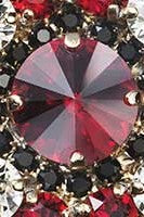 Antonio Croce Red and Black Crystal Brooch