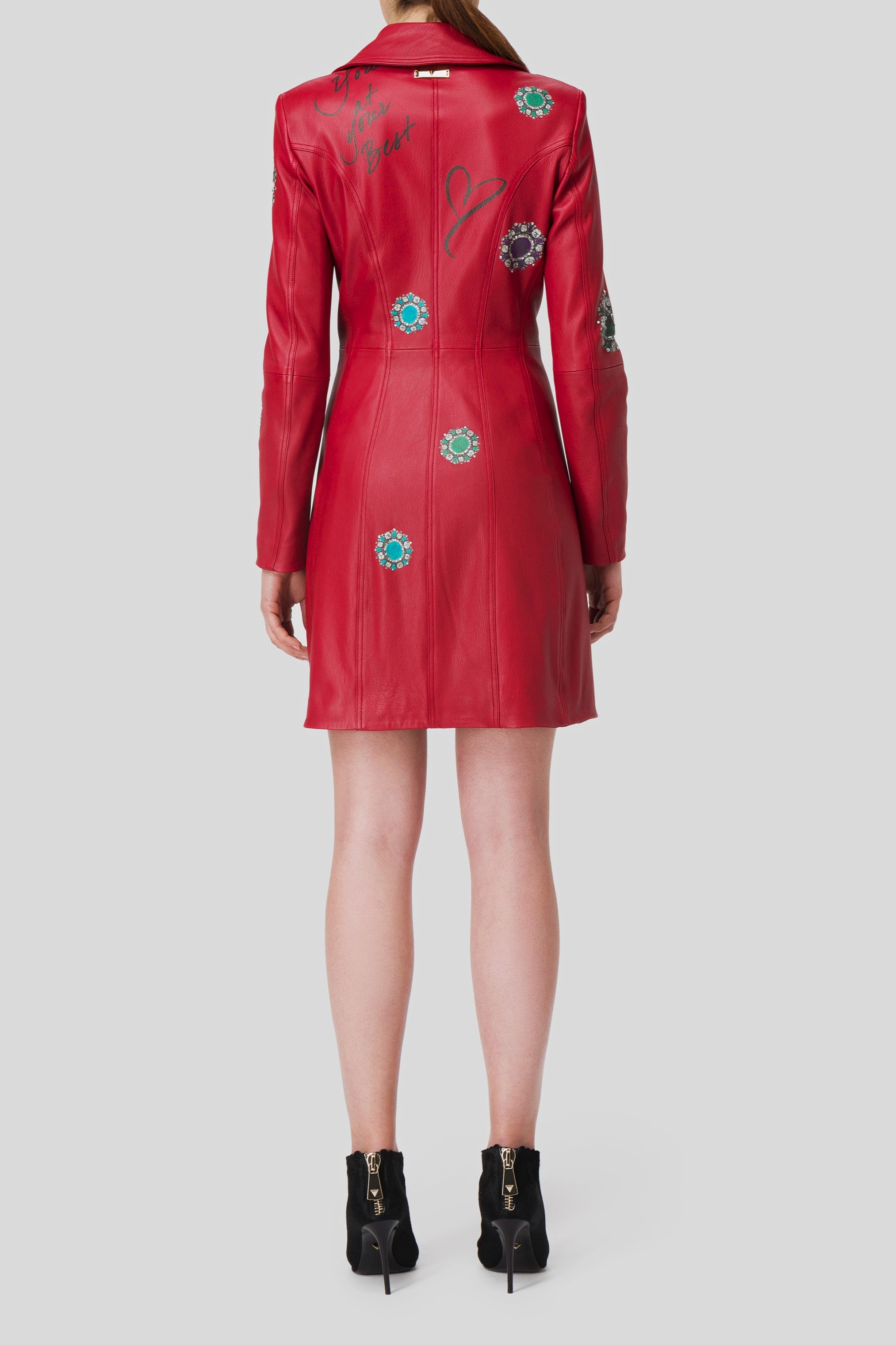 Antonio Croce Tennessee Embellished Zip-Up Jacket Dress