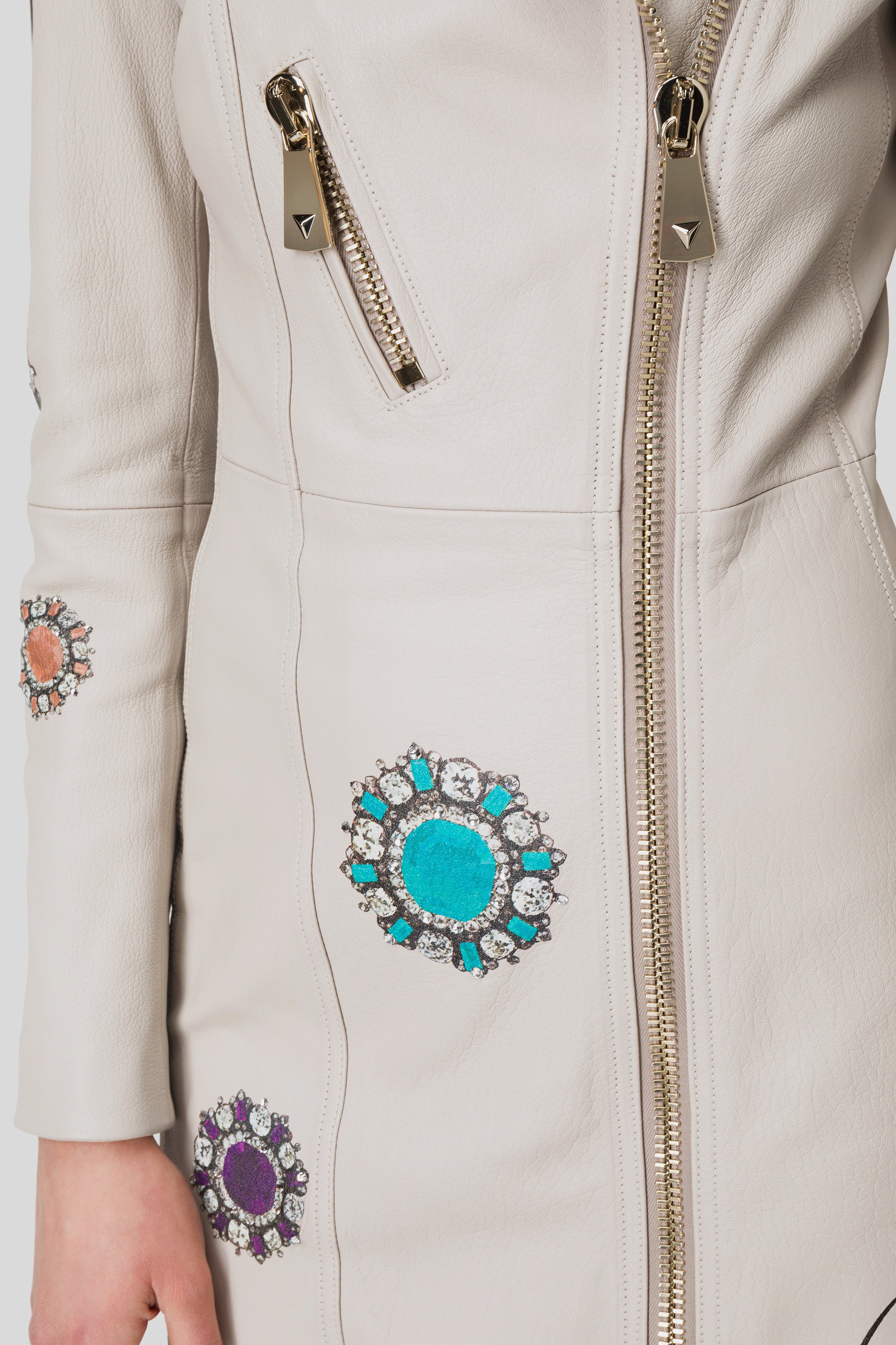 Antonio Croce Tennessee Embellished Zip-Up Jacket Dress