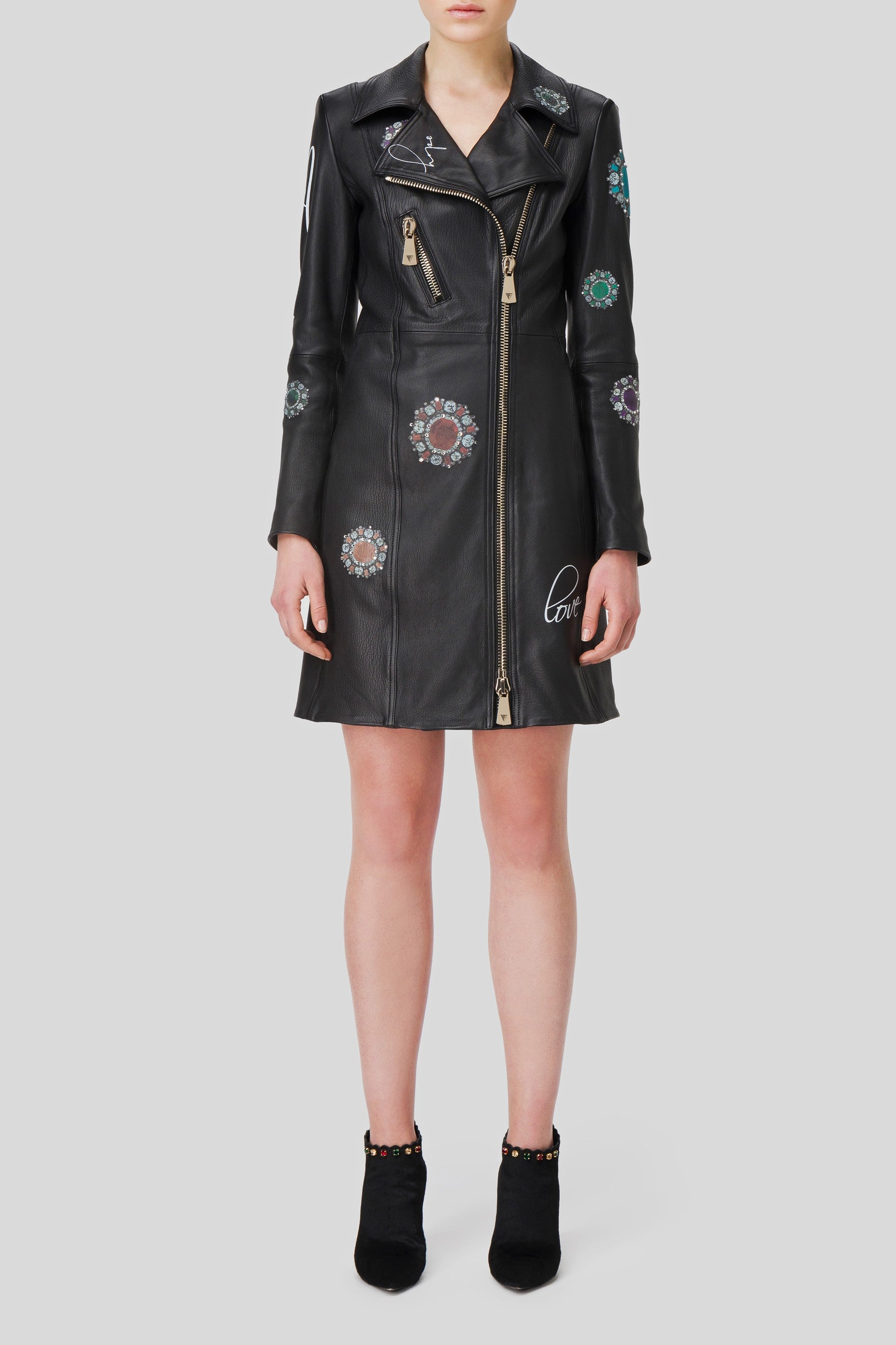 Antonio Croce Tennessee Embellished Zip-Up Jacket Dress