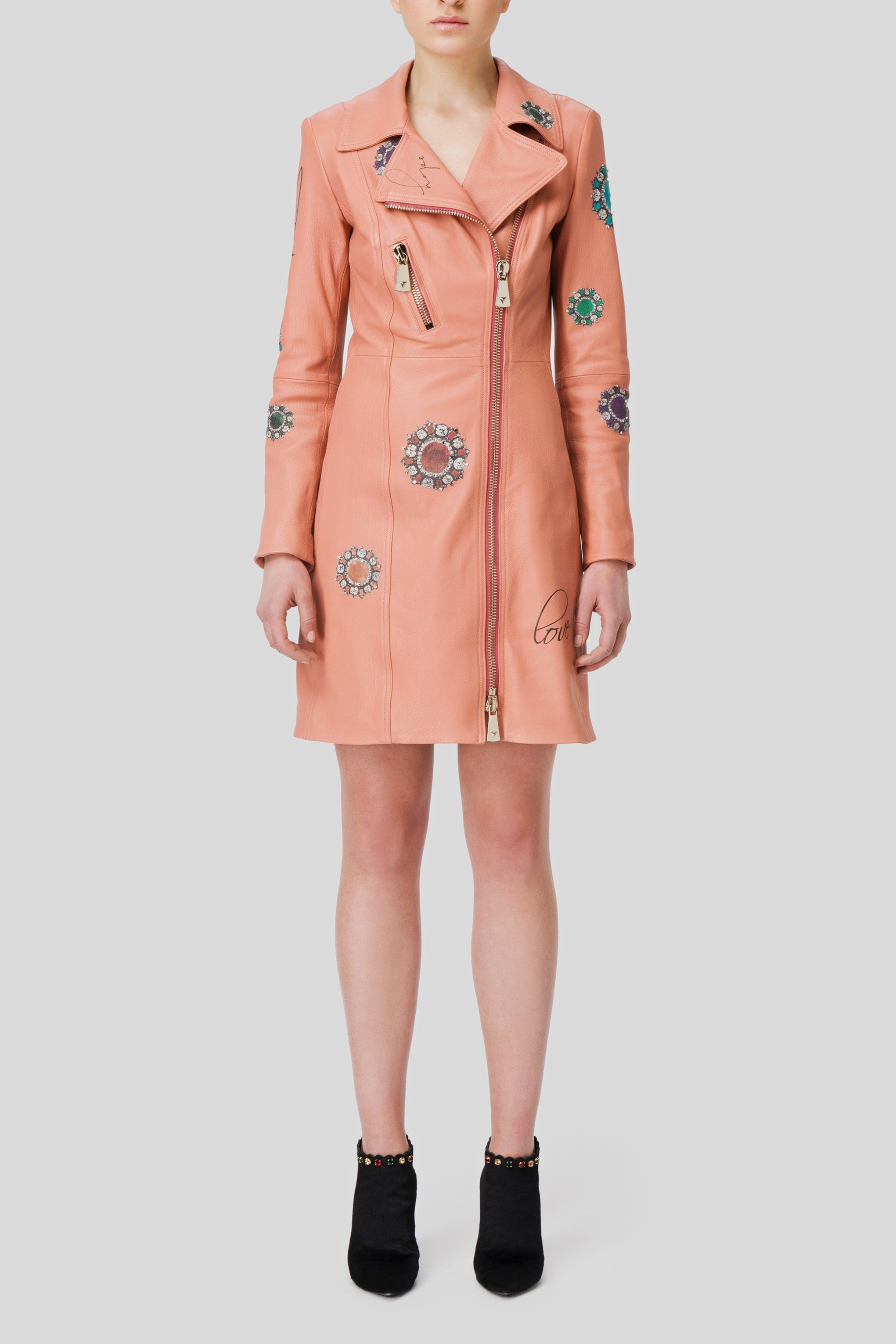 Antonio Croce Tennessee Embellished Zip-Up Jacket Dress