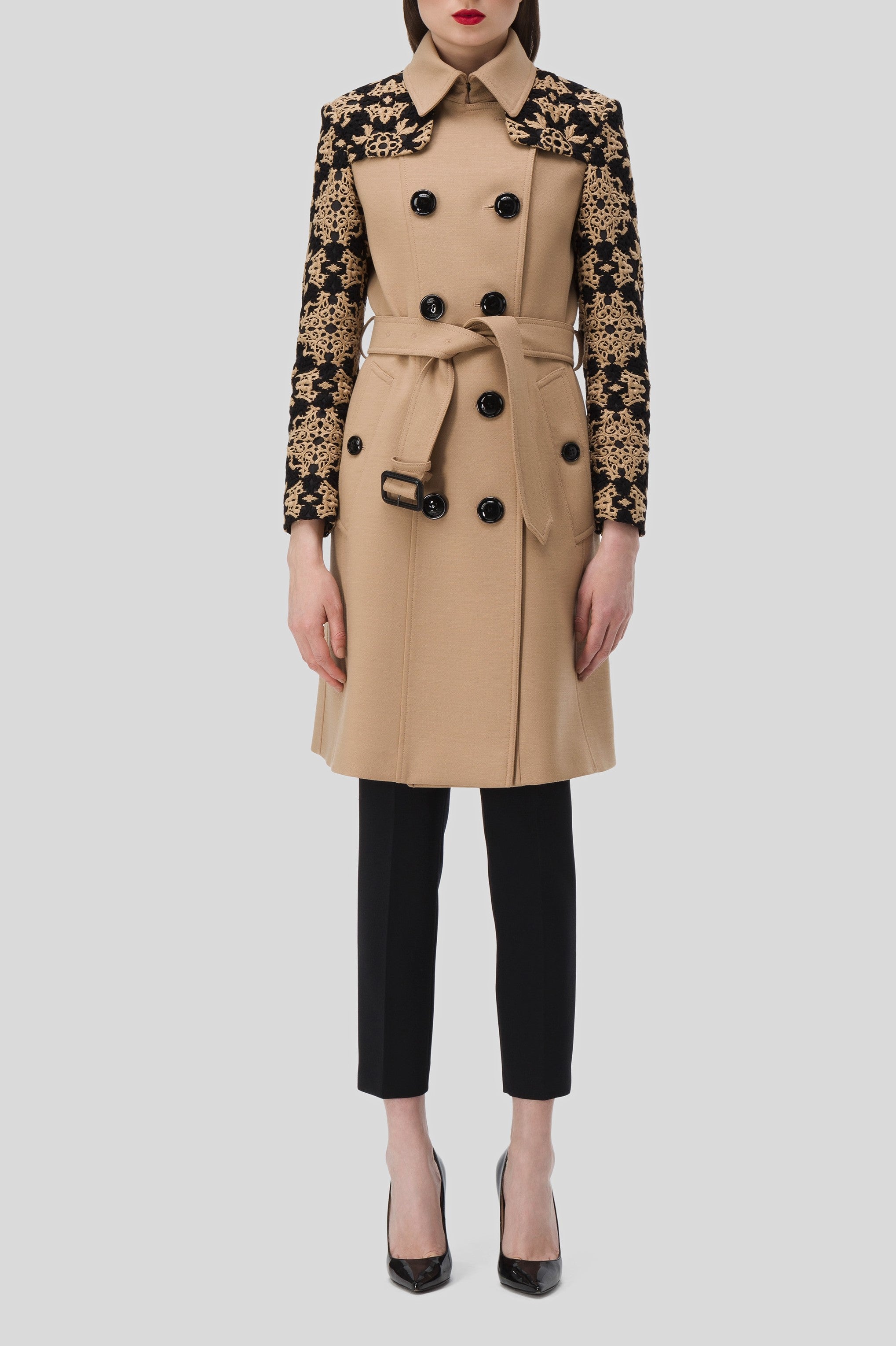 Antonio Croce Thalia Contrast Sleeve Coat