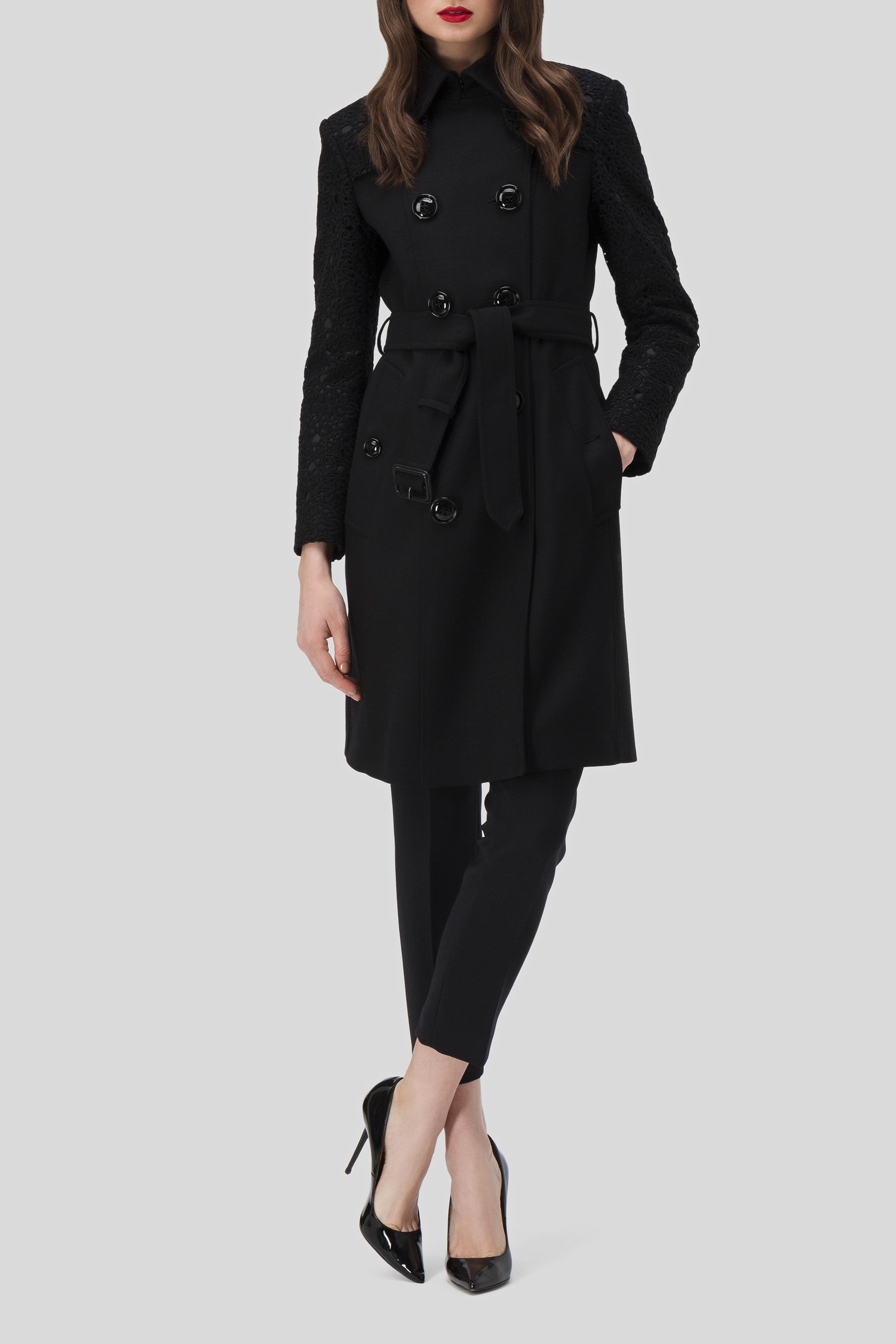 Antonio Croce Thalia Contrast Sleeve Coat